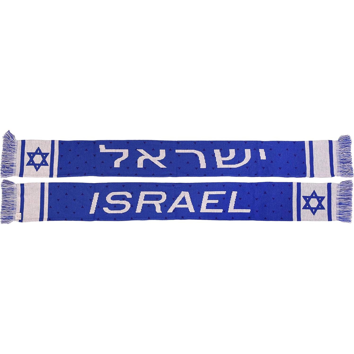 Bufanda de Fútbol de Israel Euroscarves Doble Cara 145x18cm