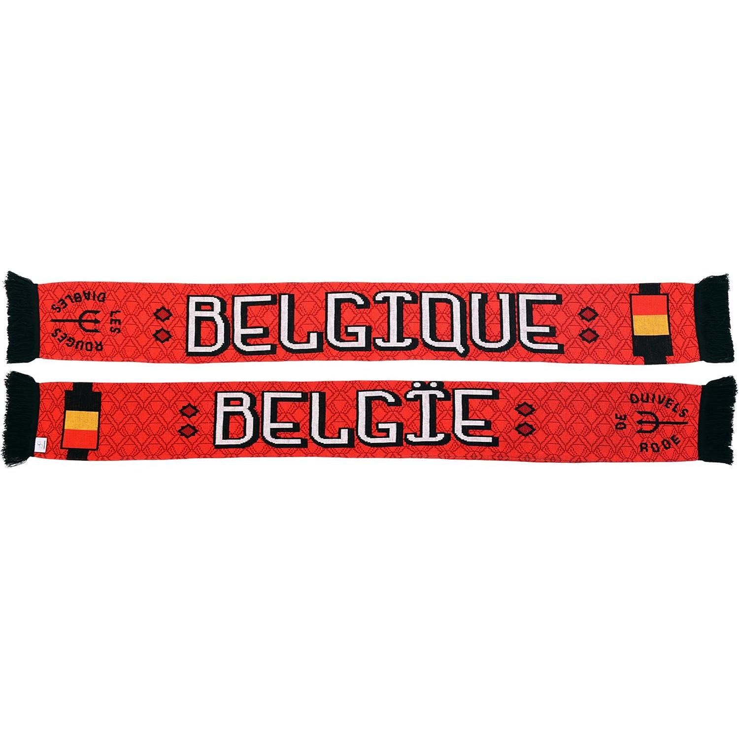 Bufanda de Fútbol Bélgica Euroscarves 145x18 cm Suave