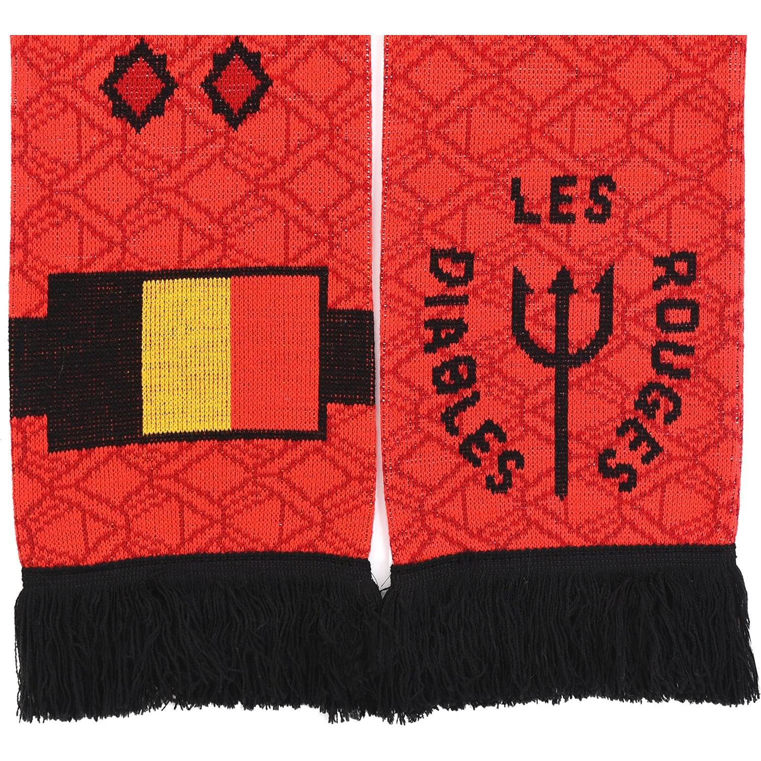 Bufanda de Fútbol Bélgica Euroscarves 145x18 cm Suave