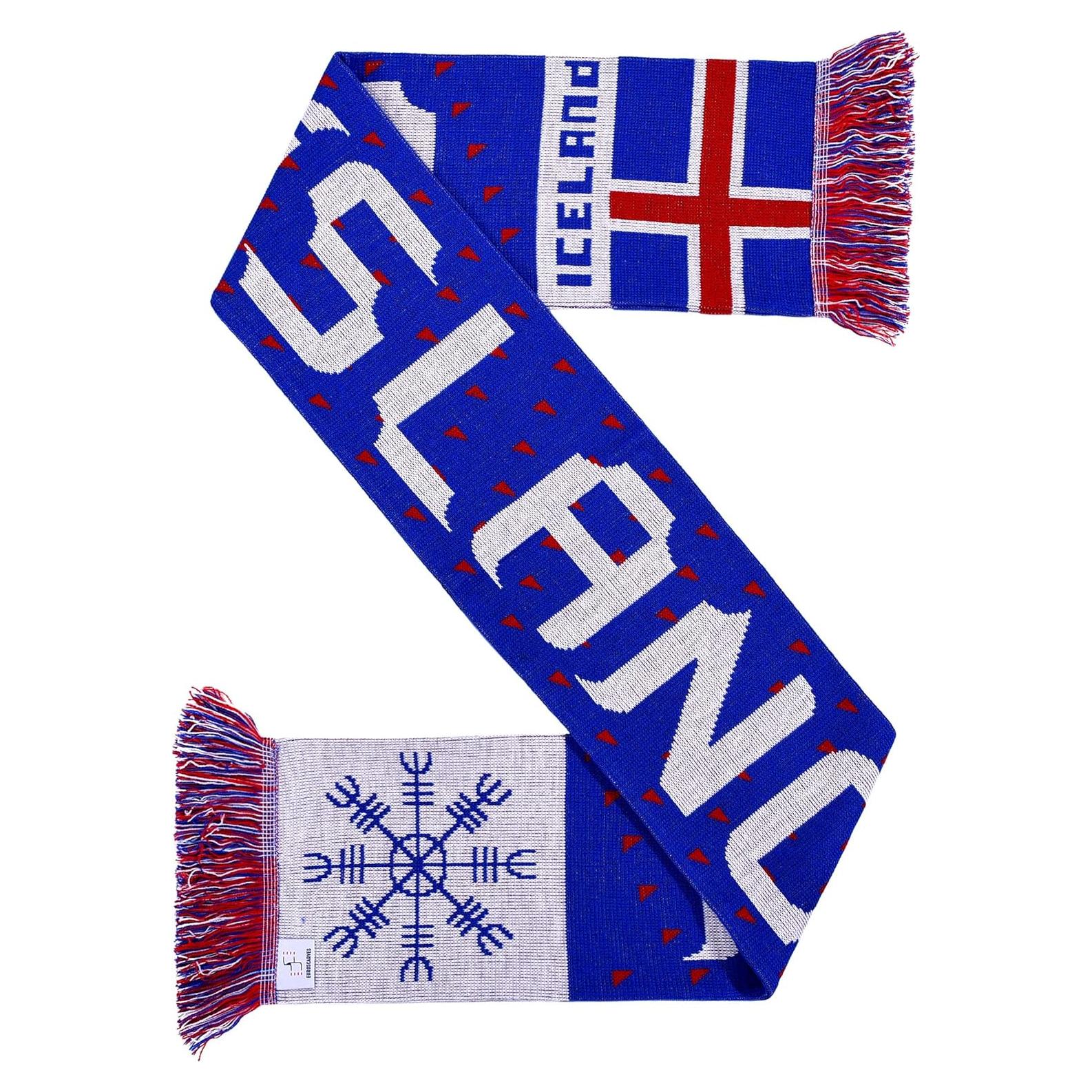 Bufanda de Fútbol Islandia Doble Cara 145x18 cm