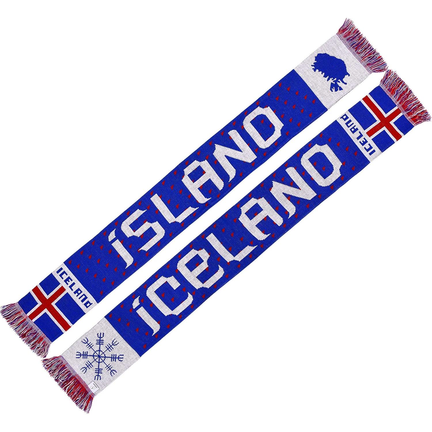 Bufanda de Fútbol Islandia Doble Cara 145x18 cm