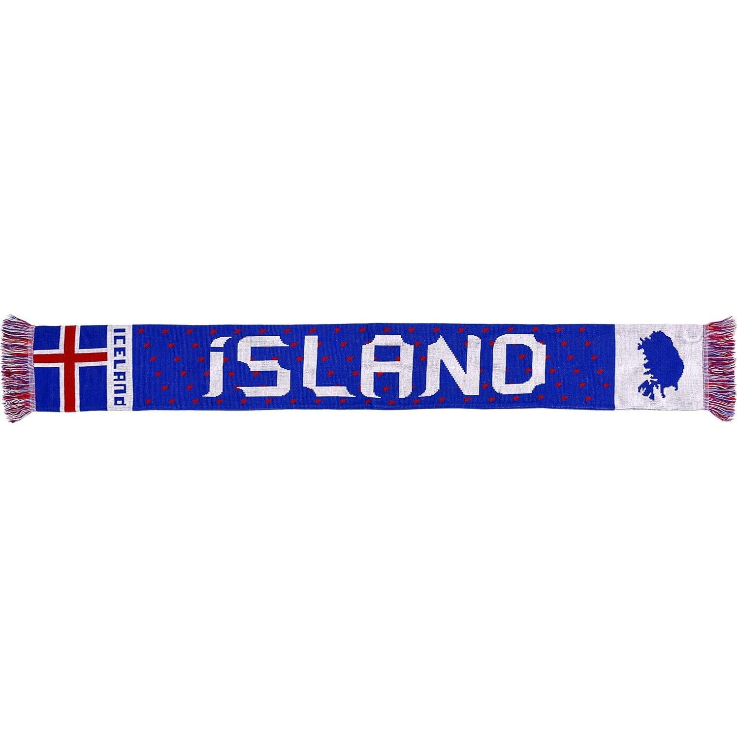 Bufanda de Fútbol Islandia Doble Cara 145x18 cm