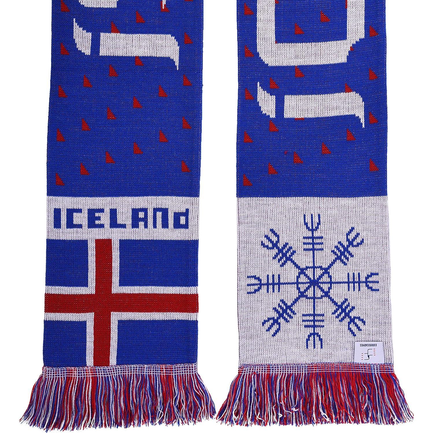 Bufanda de Fútbol Islandia Doble Cara 145x18 cm