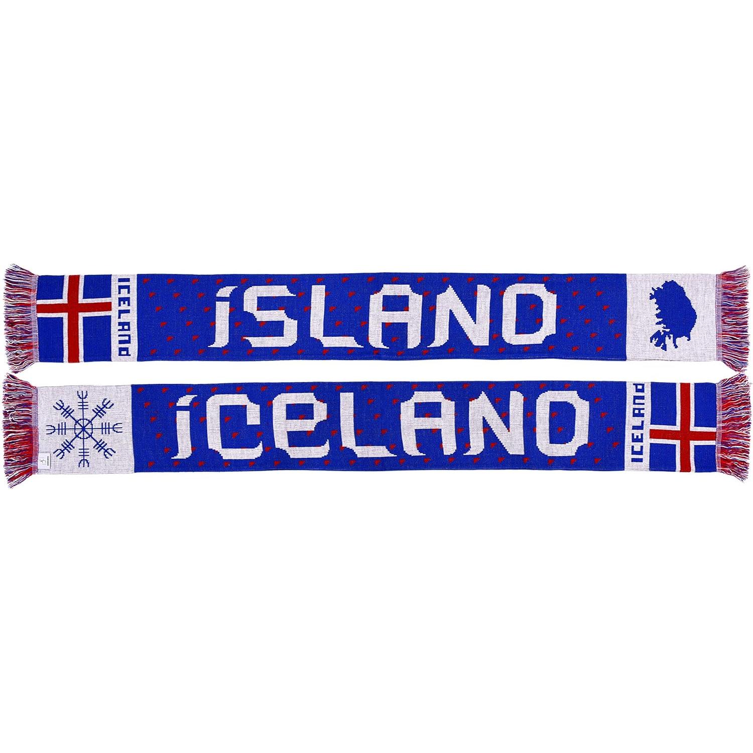 Bufanda de Fútbol Islandia Doble Cara 145x18 cm