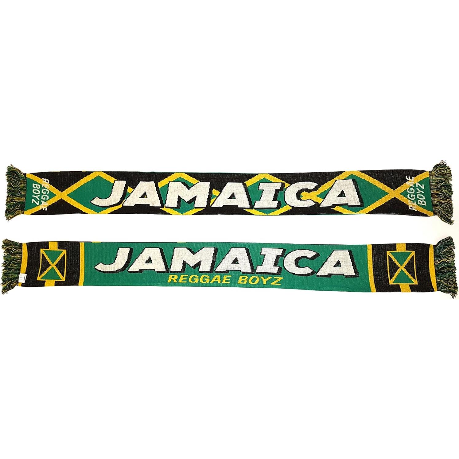 Bufanda de Fútbol Jamaica Euroscarves 145x18 cm Doble Cara