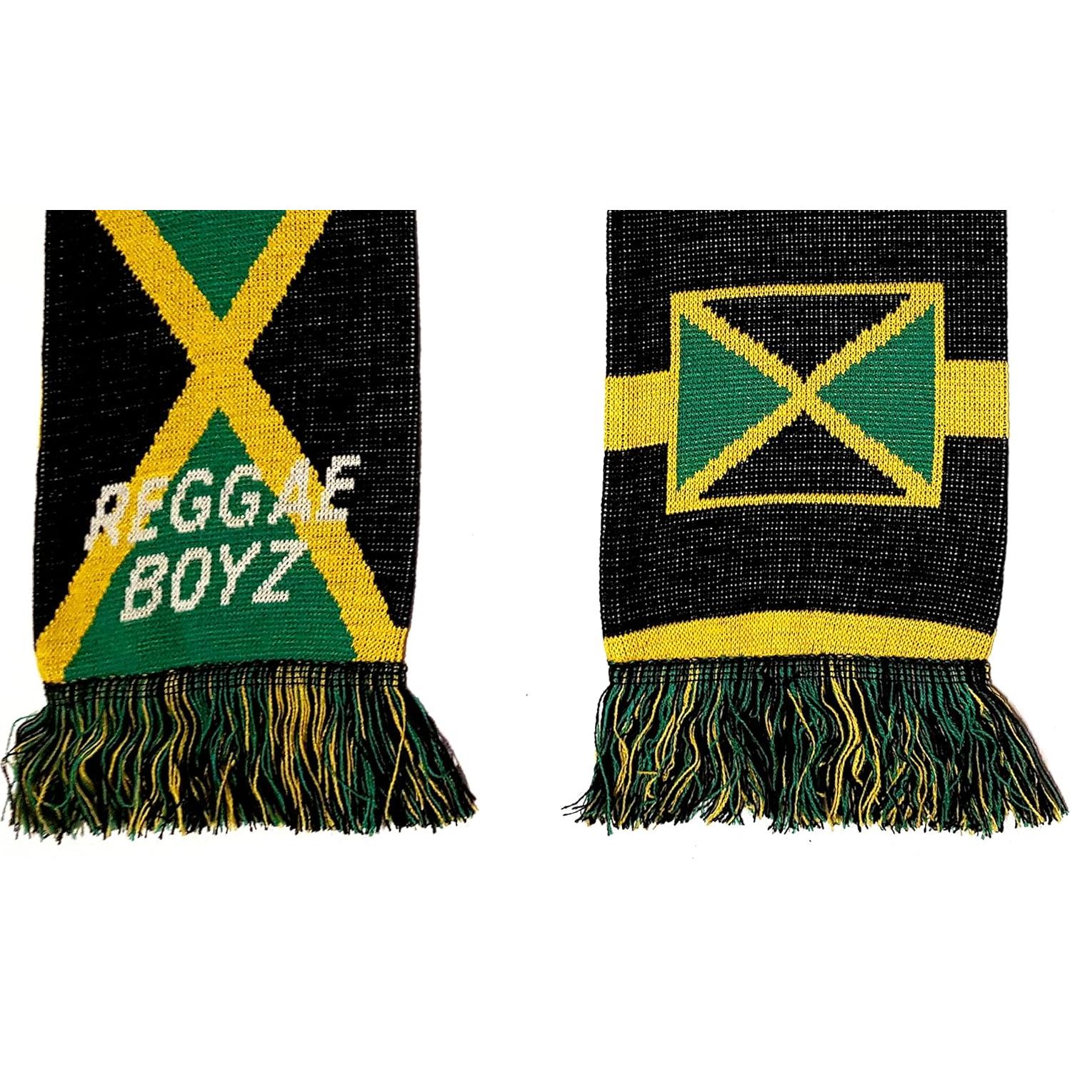 Bufanda de Fútbol Jamaica Euroscarves 145x18 cm Doble Cara