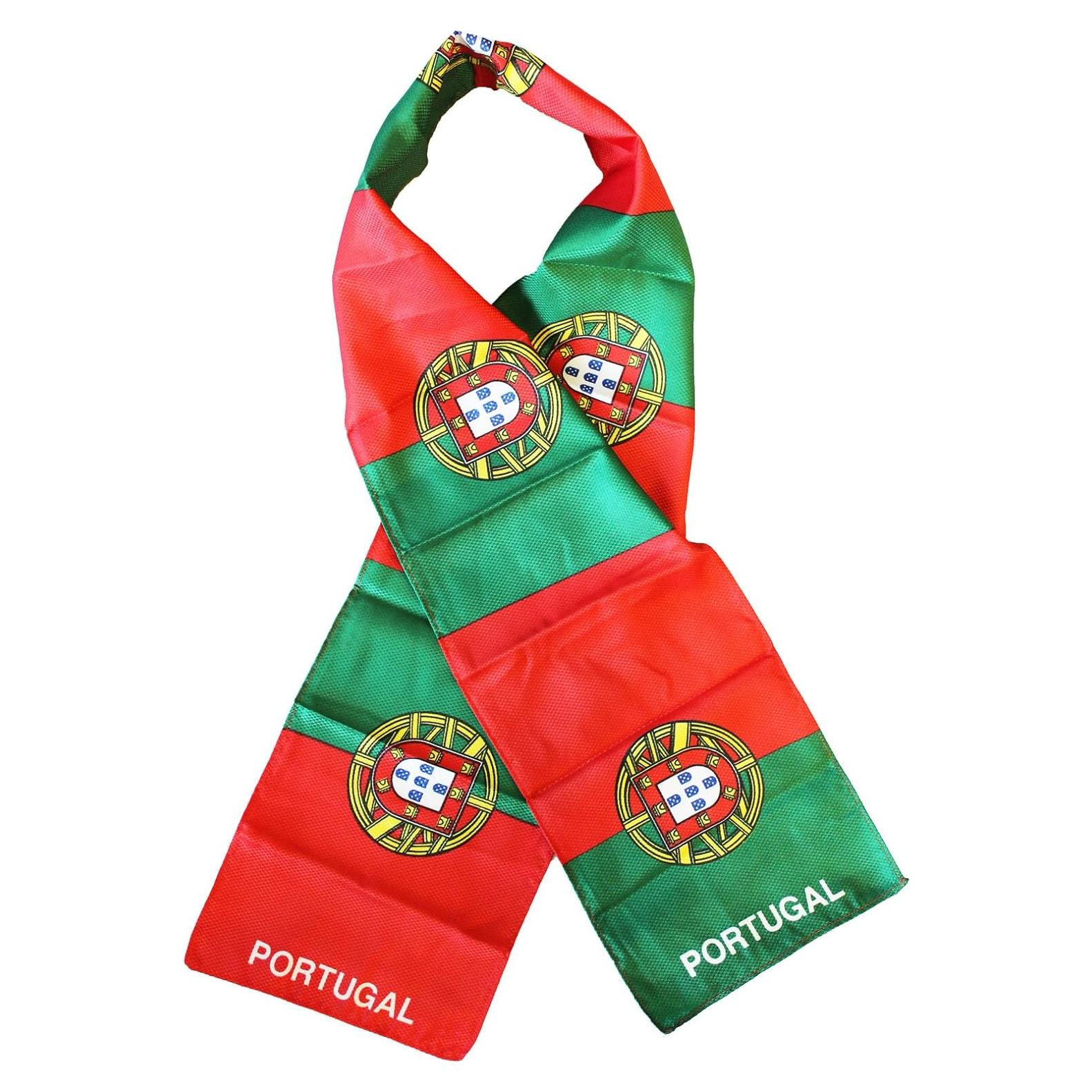 Bufanda Ligera con Bandera de Portugal 160x20 cm