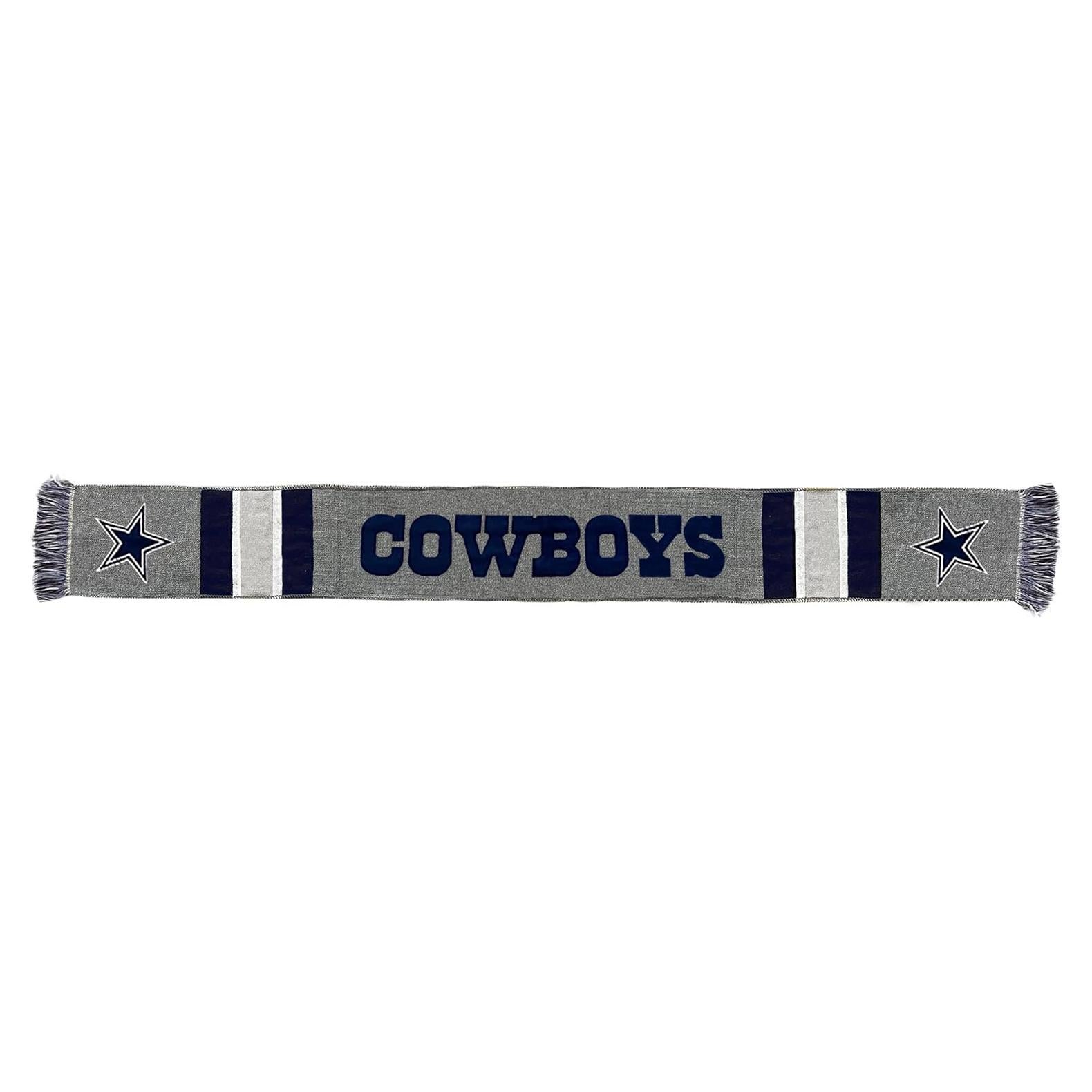 Bufanda Tejida Gris Dallas Cowboys - Licencia Oficial