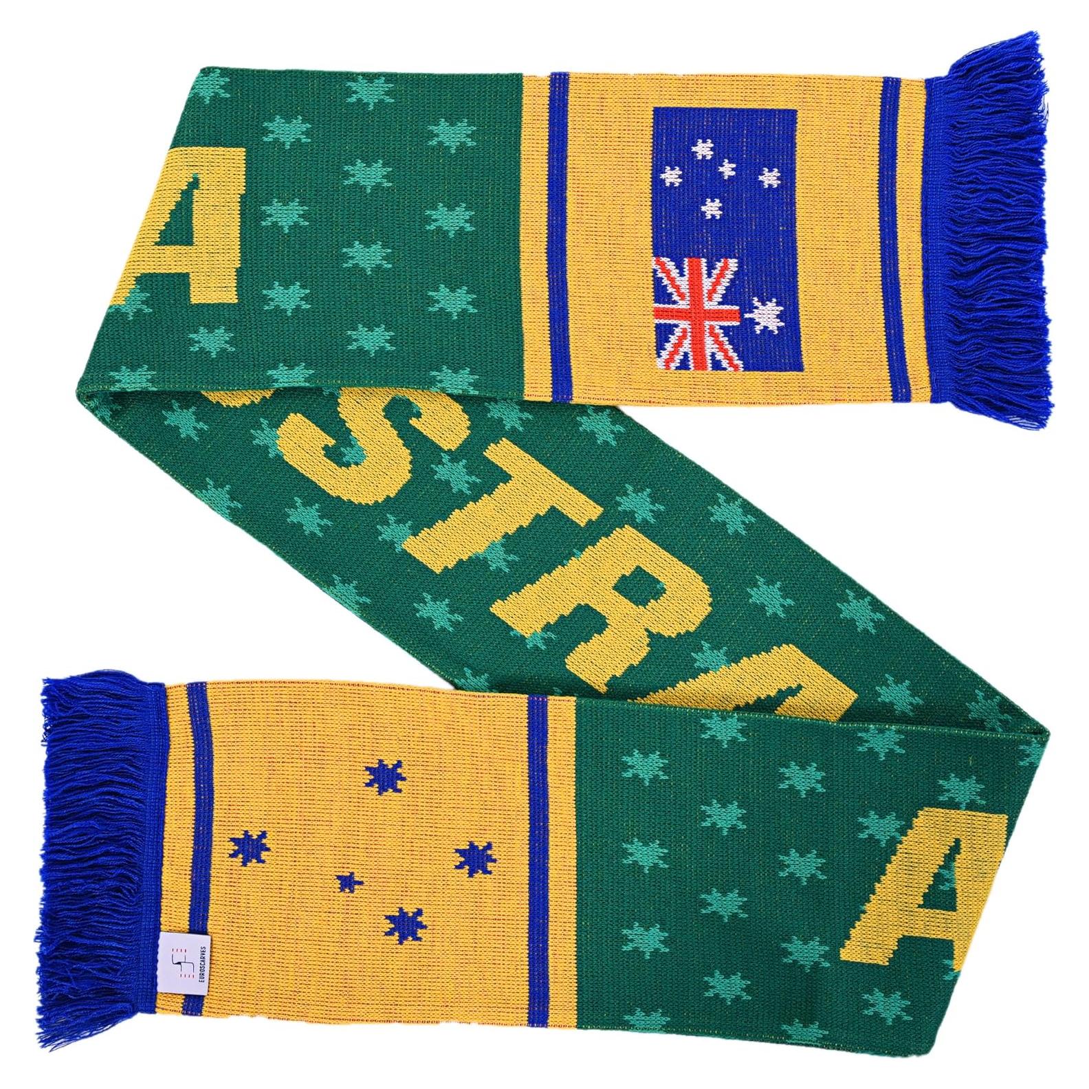 Bufanda de Fútbol Australia Euroscarves 145x18 cm Suave