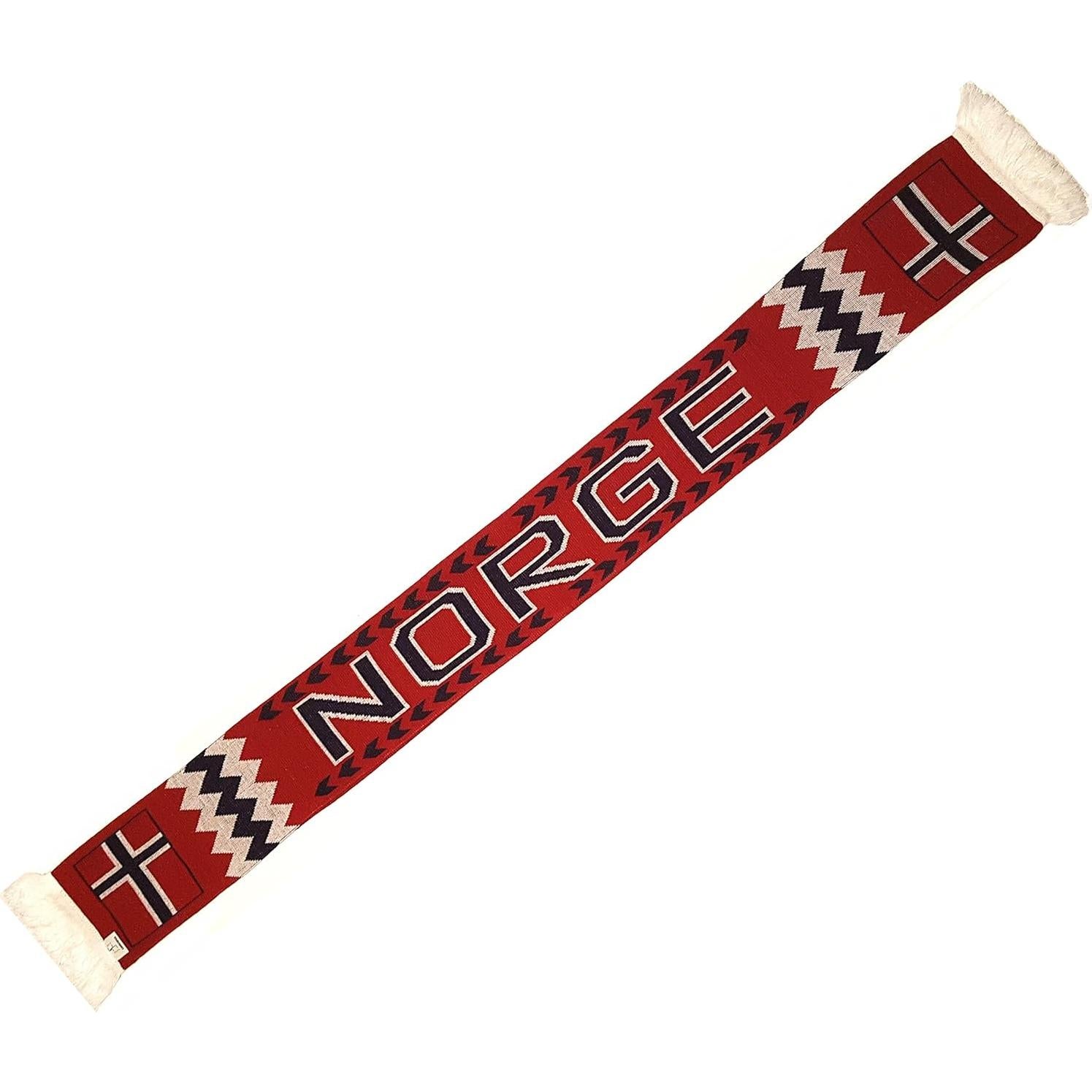 Bufanda de punto de fútbol Norge Noruega 145x18 cm