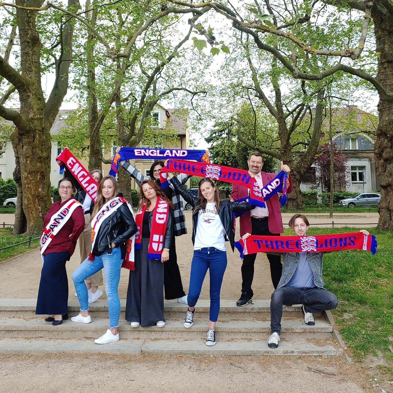 Bufanda de Fútbol Inglaterra HD Acrílica 142x18 cm