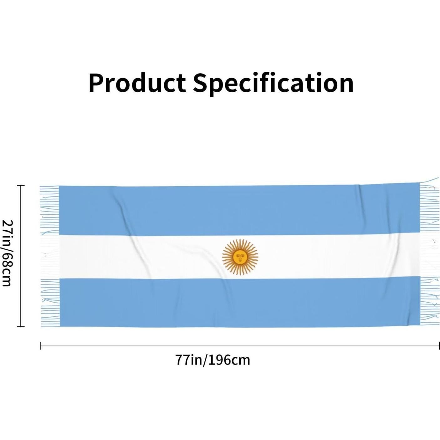 Bufanda de poliéster con flecos Cashmerette 196x69 cm