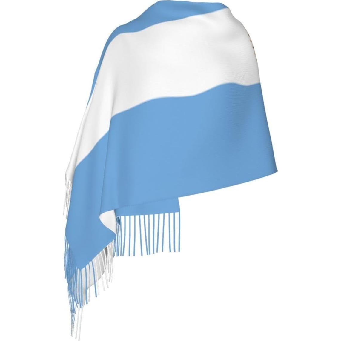 Bufanda de poliéster con flecos Cashmerette 196x69 cm