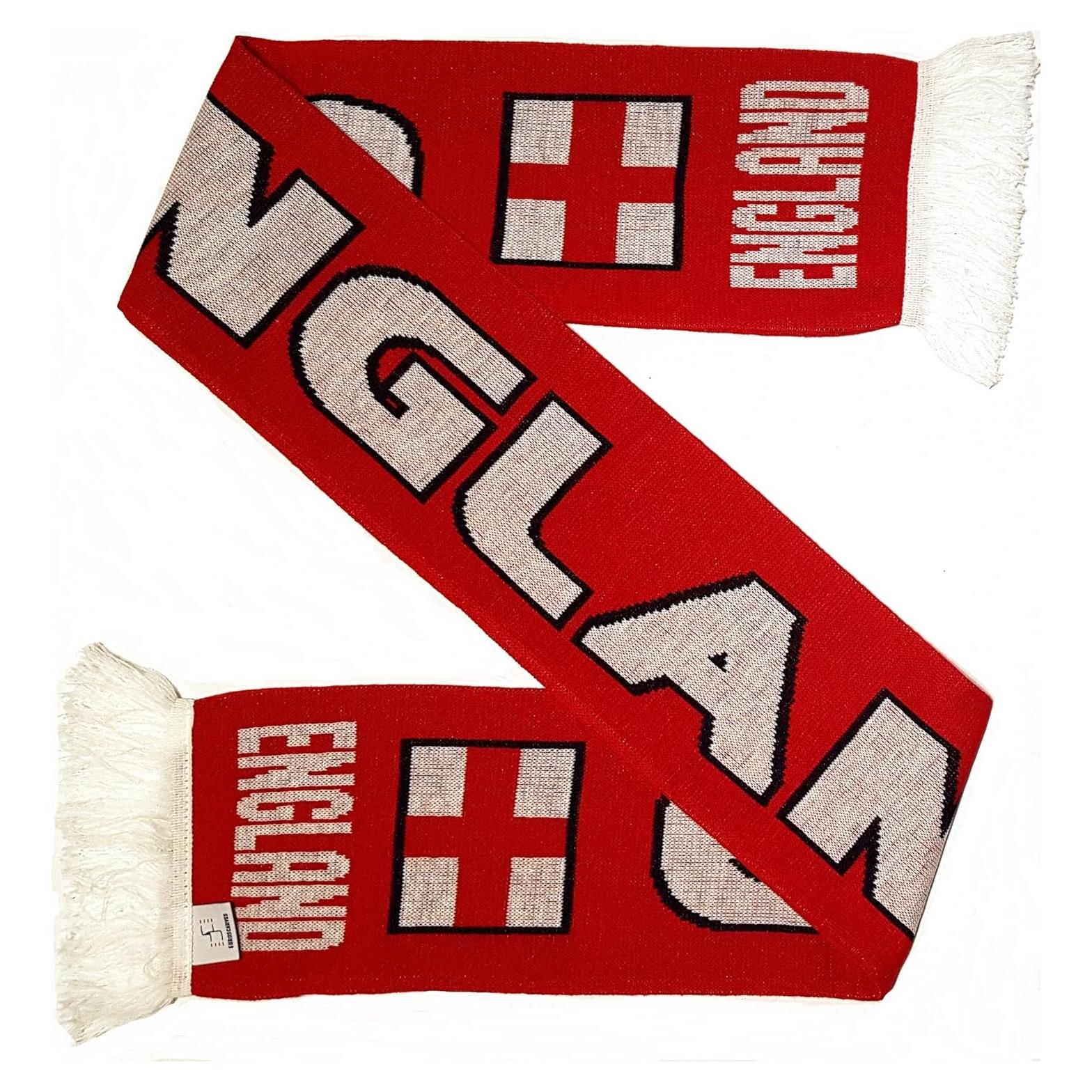Bufanda de Fútbol Inglaterra Euroscarves 145x18 cm Doble Cara