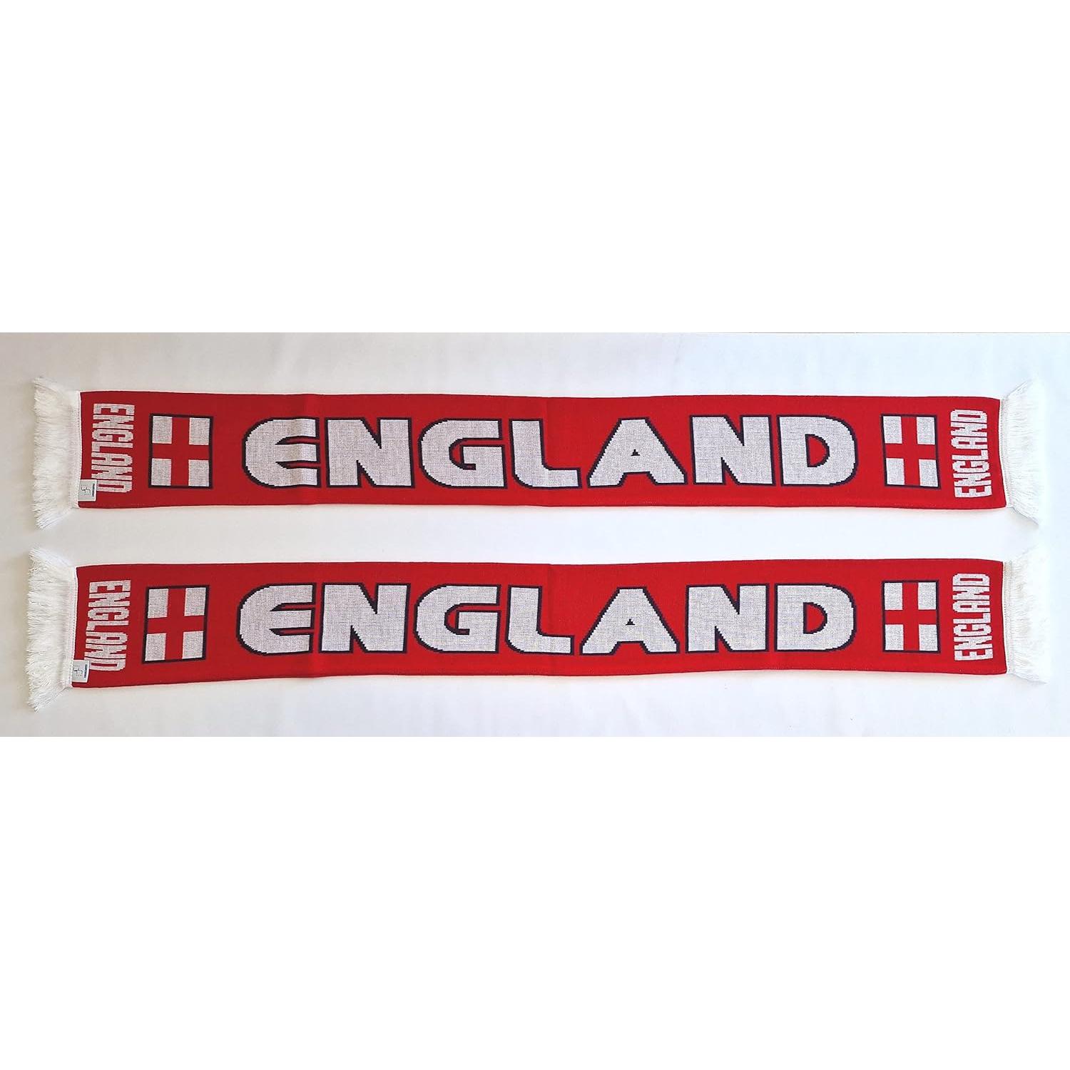 Bufanda de Fútbol Inglaterra Euroscarves 145x18 cm Doble Cara