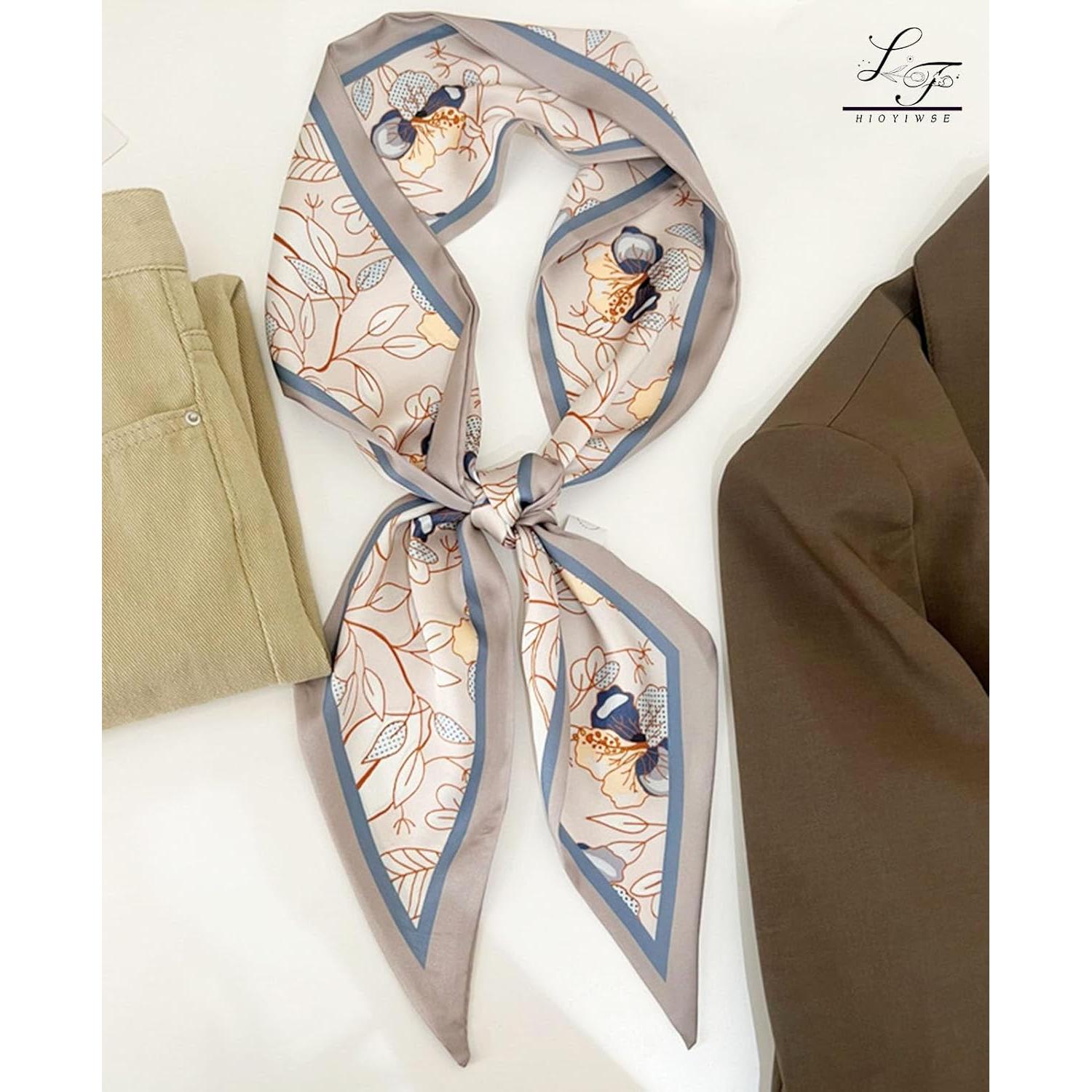 Bufanda de satén para mujer Hioyiwse 15x150cm multiusos