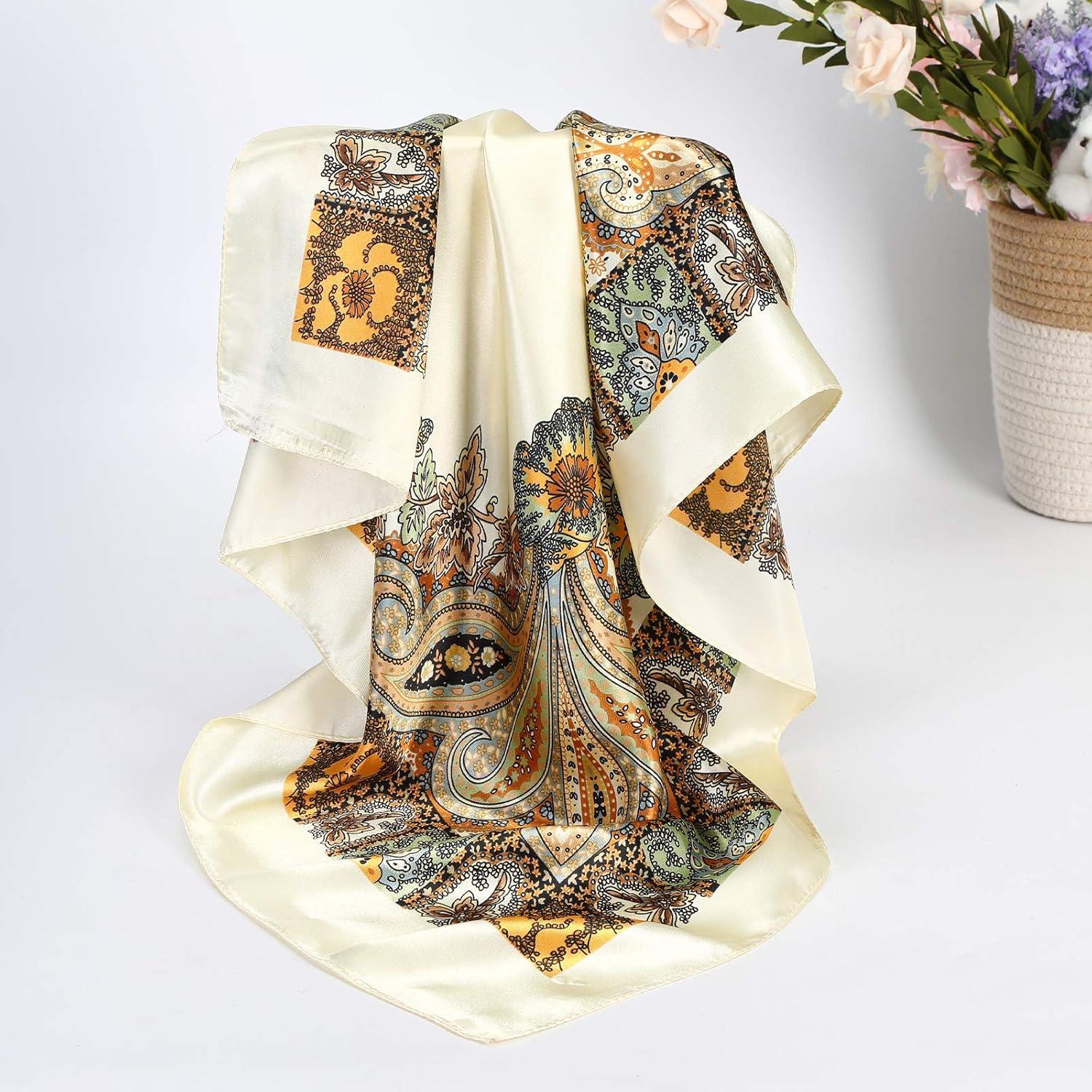 Paquete de 4 Pañuelos Grandes Cuadrados AWAYTR 90x90cm