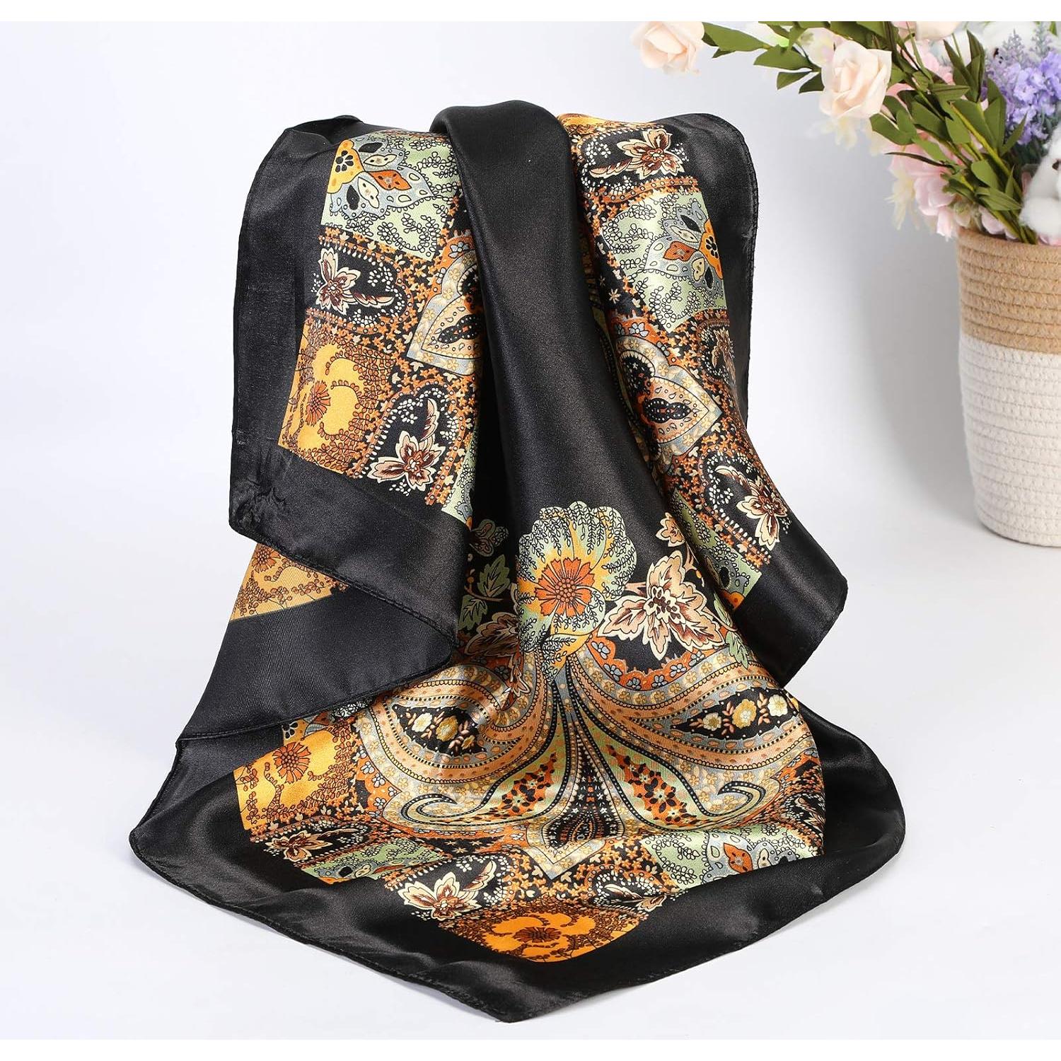 Paquete de 4 Pañuelos Grandes Cuadrados AWAYTR 90x90cm