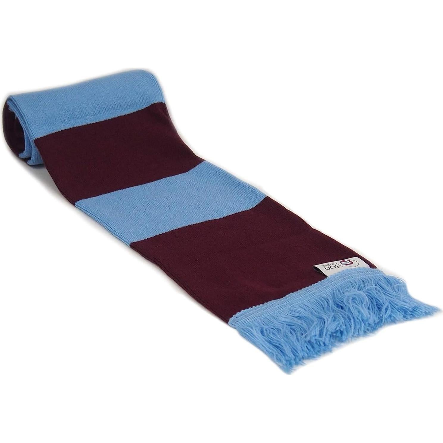 Bufanda de Fútbol Retro Granate y Azul 145x20 cm