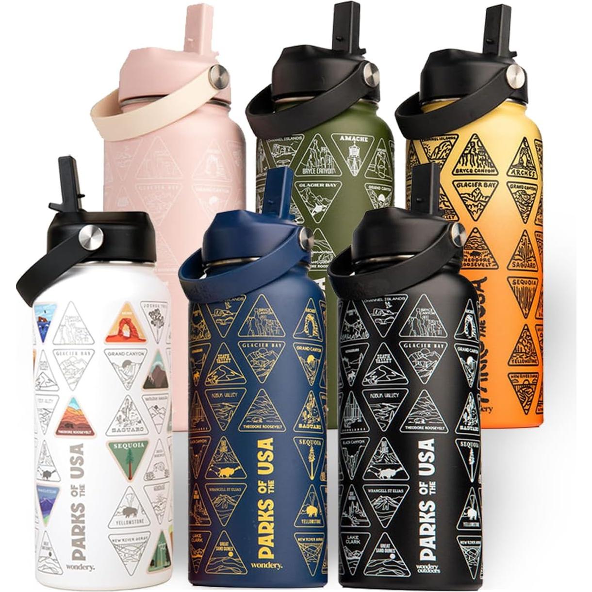 Botella de Agua Aislada Wondery 32 oz Acero Inoxidable Océano