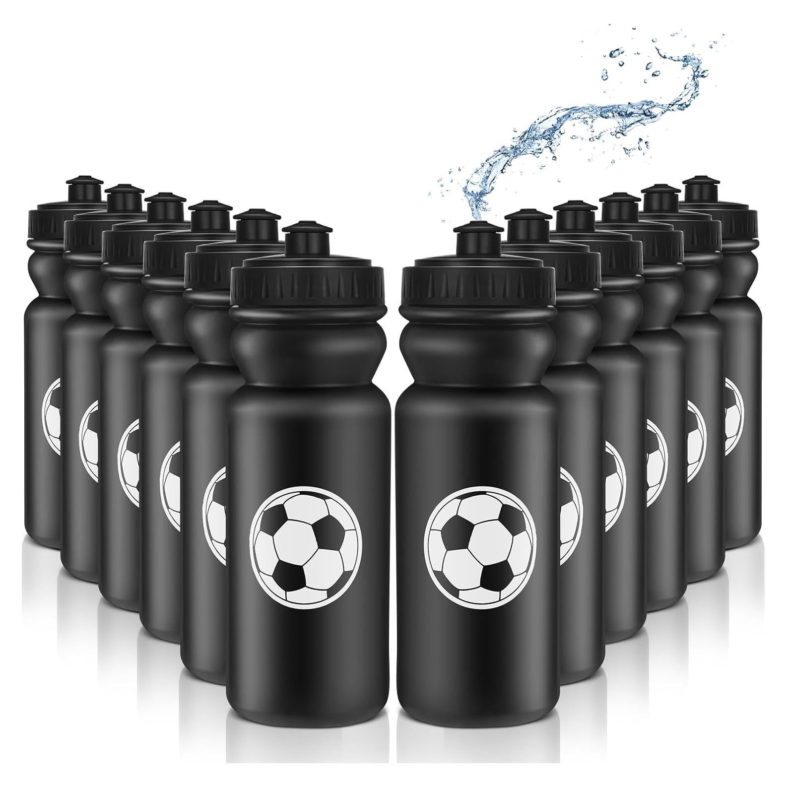 Paquete de 12 Botellas de Agua Reutilizables Nitial 591 ml Fútbol