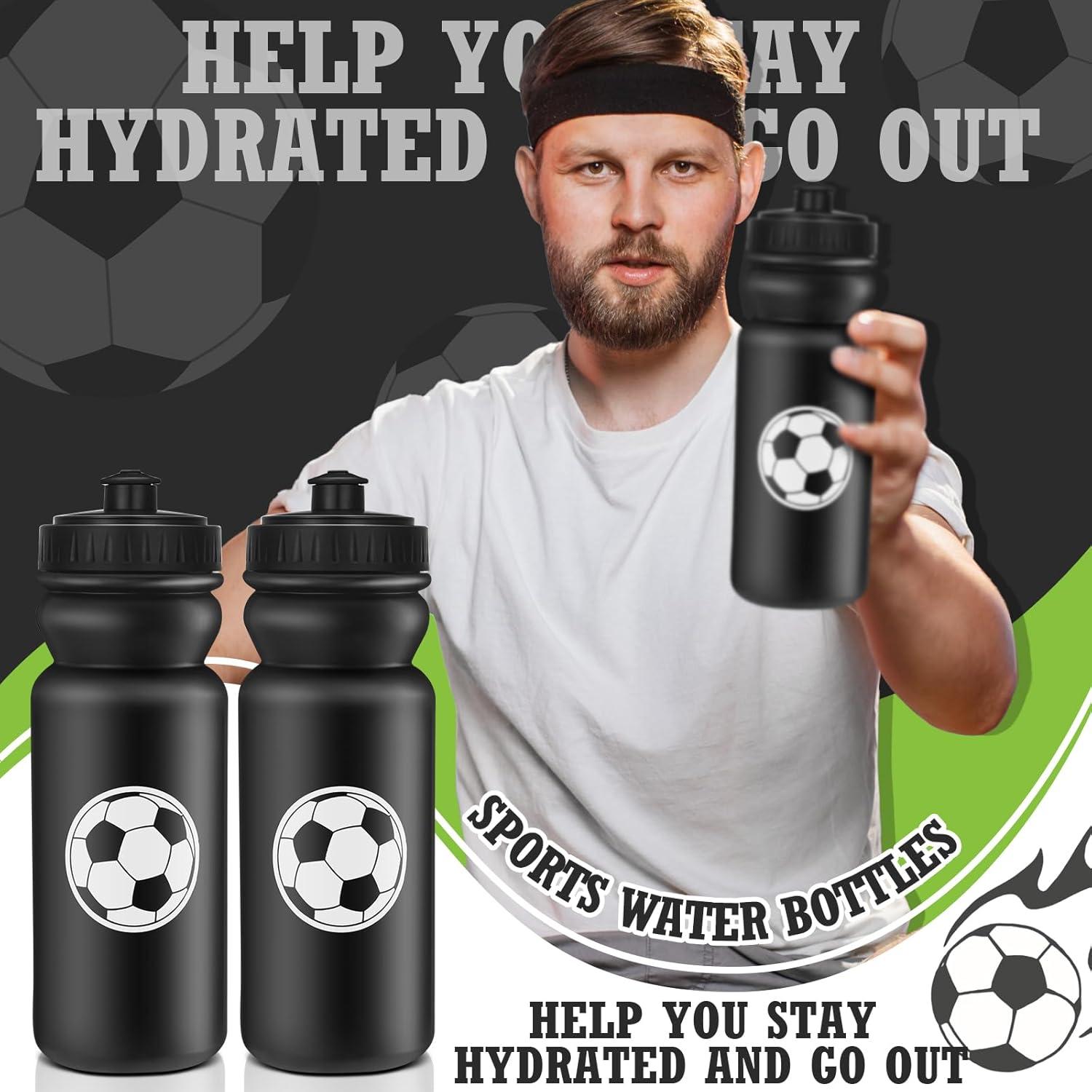 Paquete de 12 Botellas de Agua Reutilizables Nitial 591 ml Fútbol