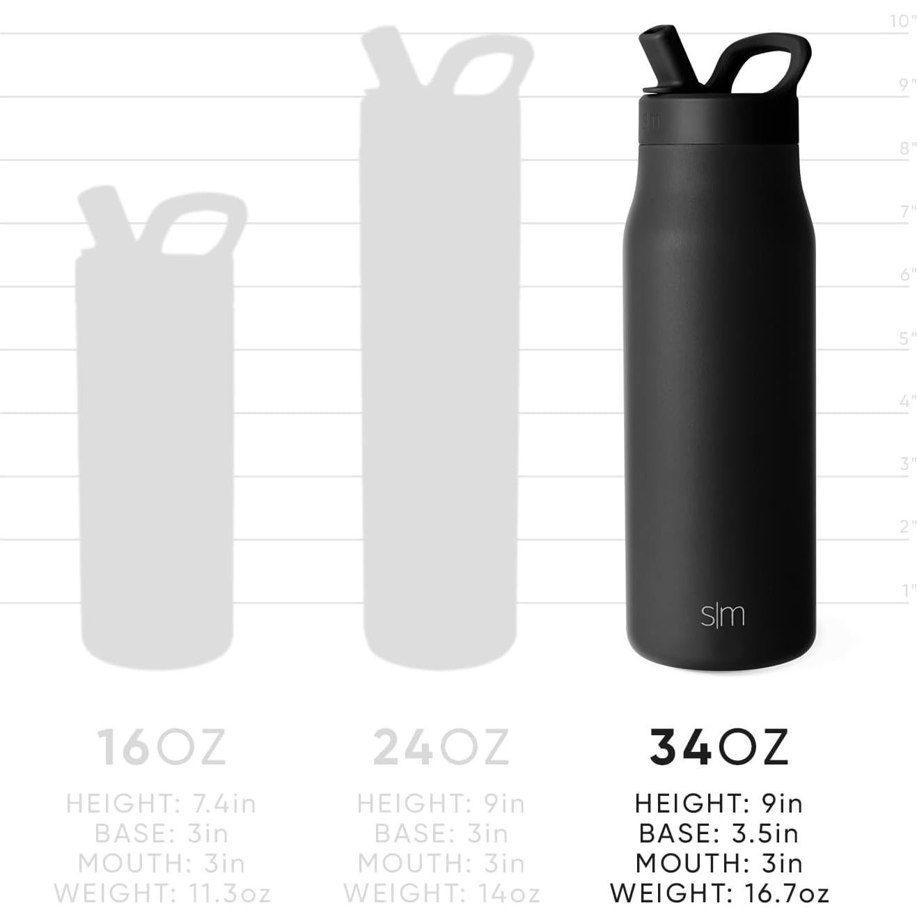 Botella de Agua Simple Modern Mesa 34oz Acero Inoxidable Aislada