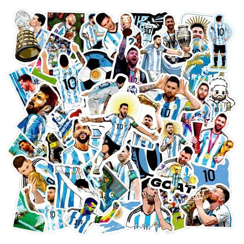 100 Calcomanías de Fútbol Messi TaDadaPAO - Vinilo Impermeable