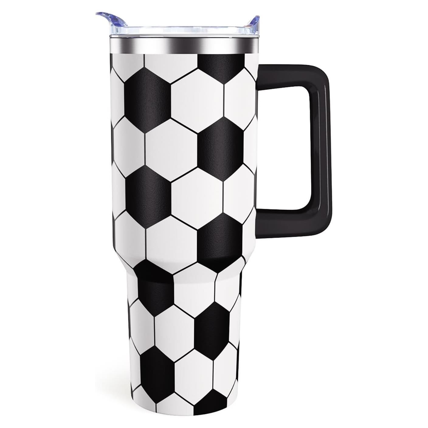 Taza de Fútbol 40oz Hqhzaha Acero Inoxidable Aislada