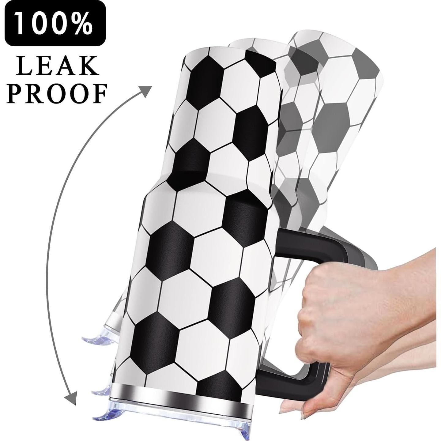 Taza de Fútbol 40oz Hqhzaha Acero Inoxidable Aislada