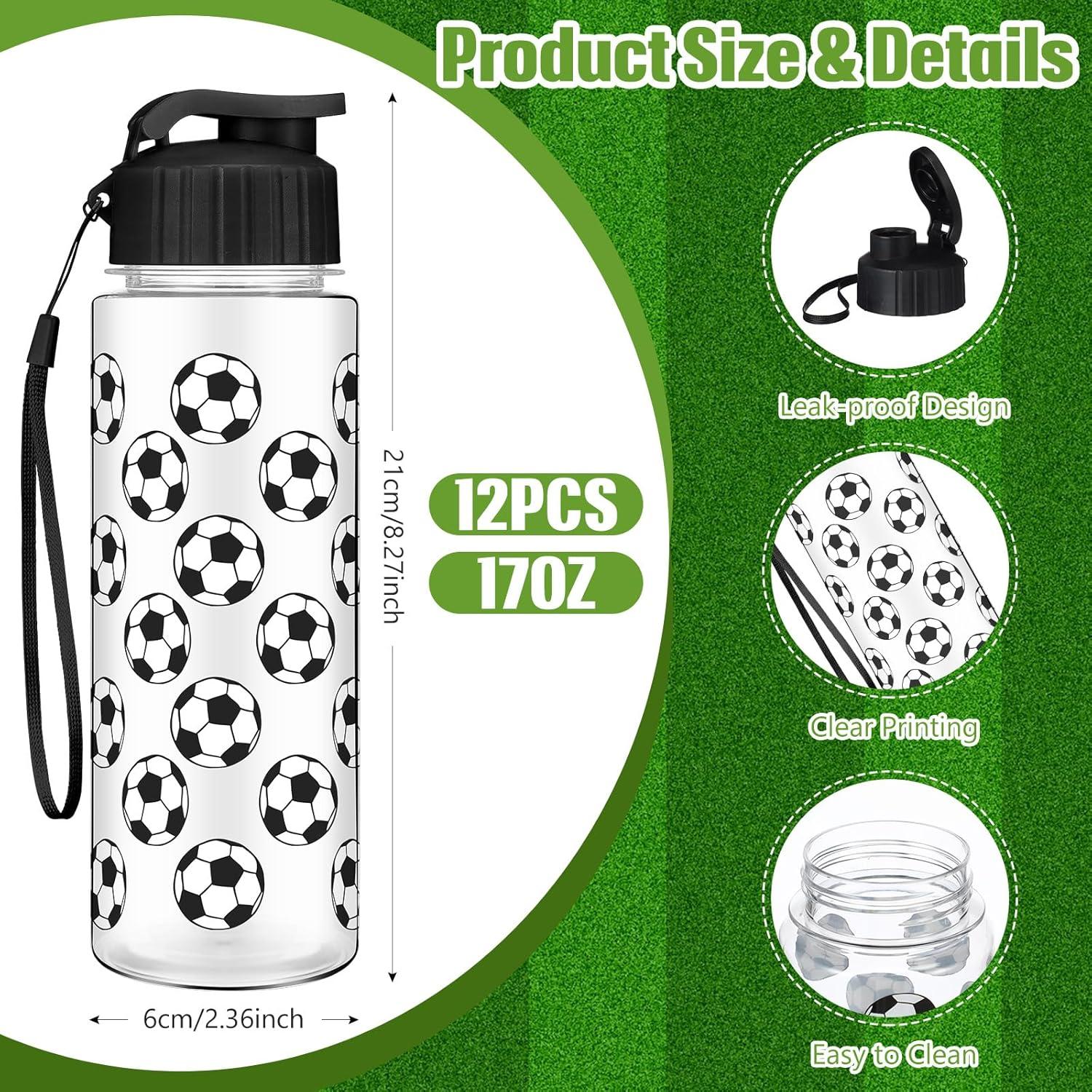 12 Botellas de Agua Deportivas Funnymoom 500 ml Fútbol