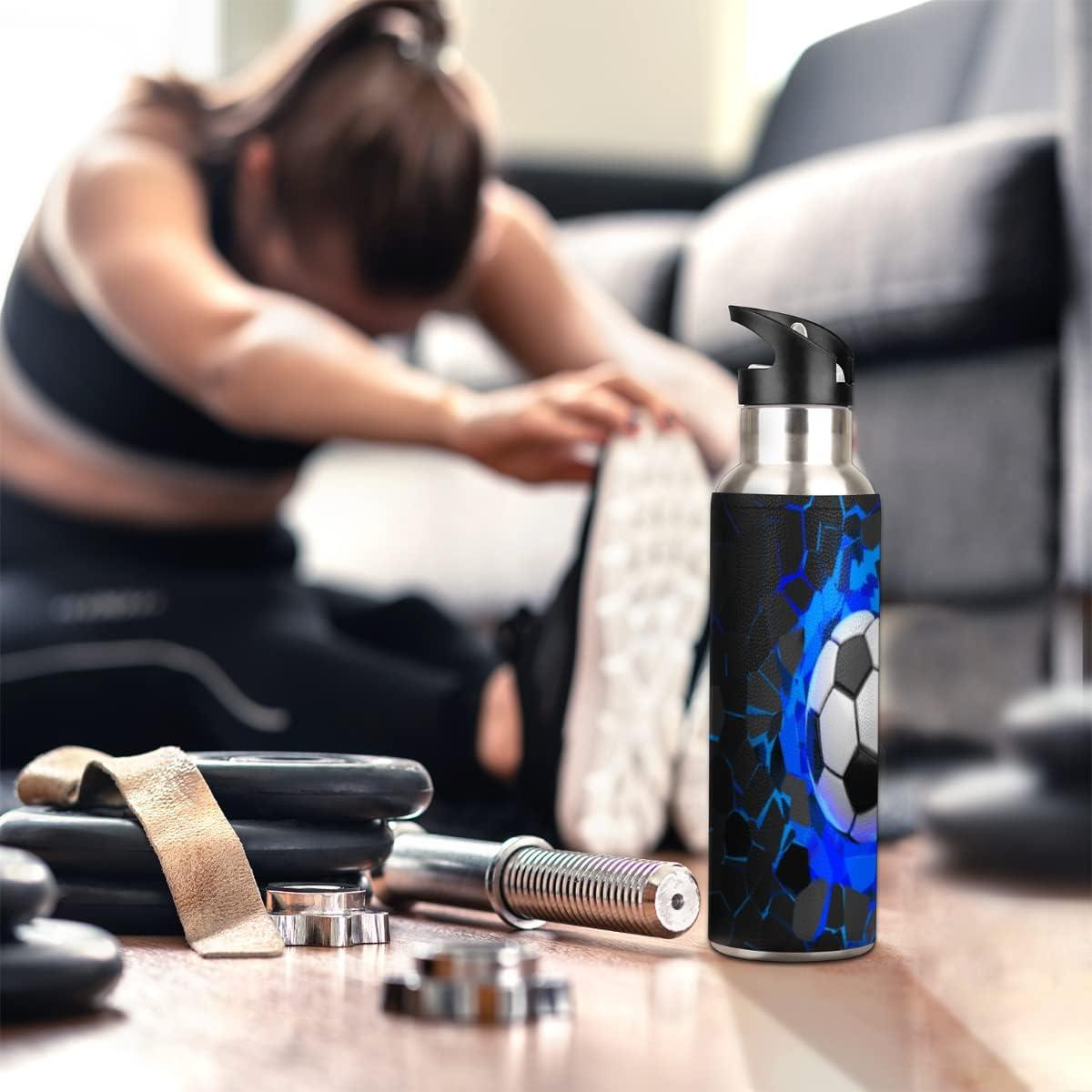 Botella de Agua Acero Inoxidable 600ml YoCosy Fútbol Azul