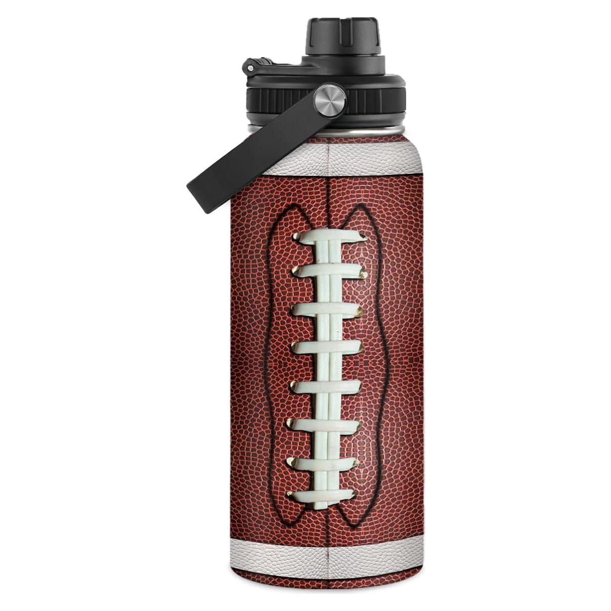 Botella de Agua SANDJEST 0.95L Acero Inoxidable Aislada Fútbol