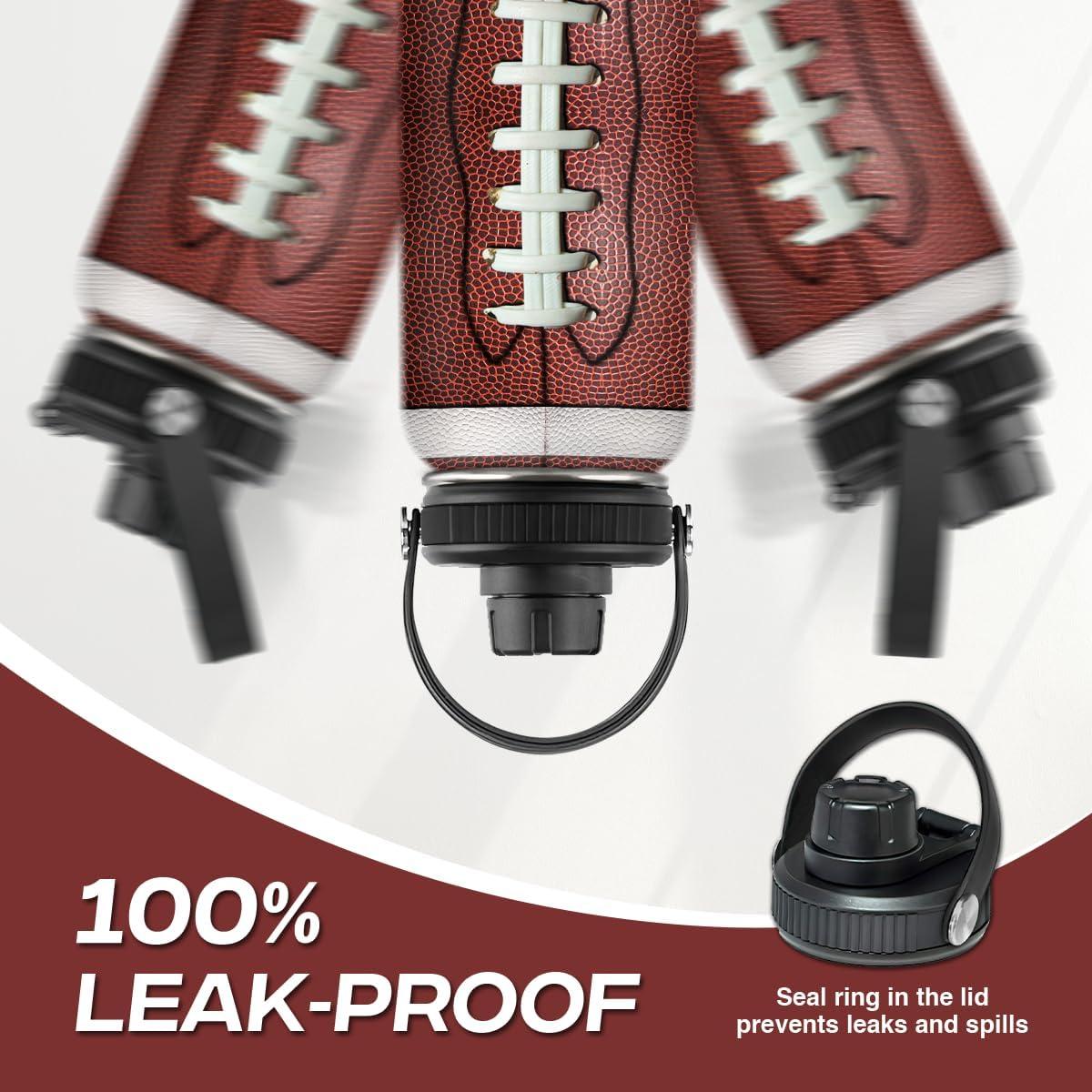 Botella de Agua SANDJEST 0.95L Acero Inoxidable Aislada Fútbol