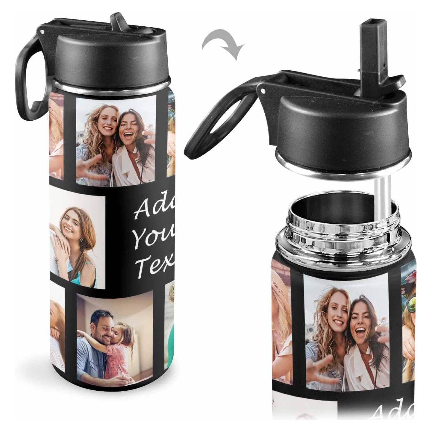 Botella de Agua Aislada Artsadd 0.95L Personalizada con Pajilla