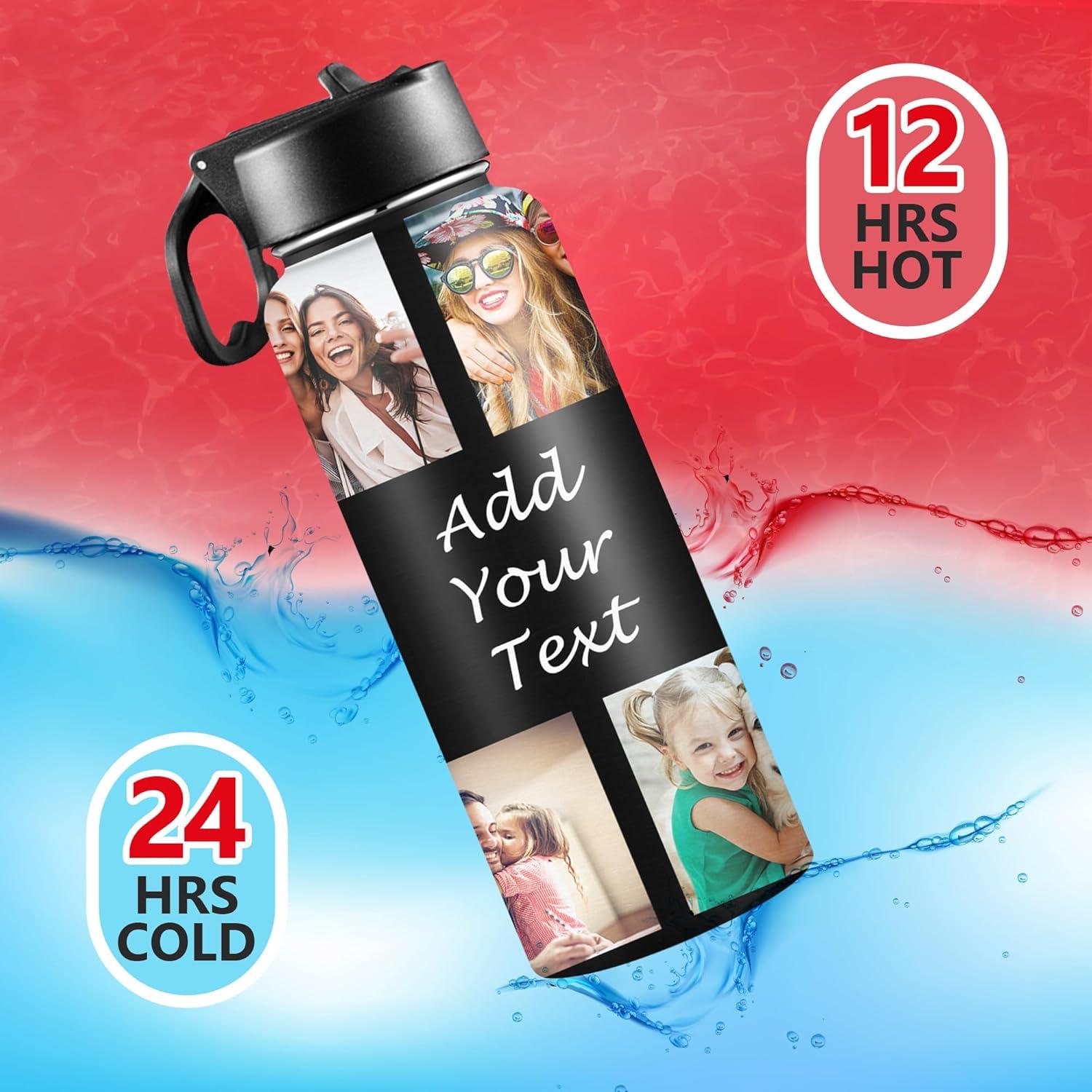 Botella de Agua Aislada Artsadd 0.95L Personalizada con Pajilla