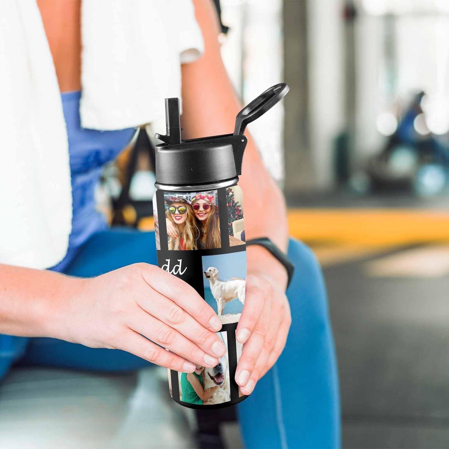 Botella de Agua Aislada Artsadd 0.95L Personalizada con Pajilla