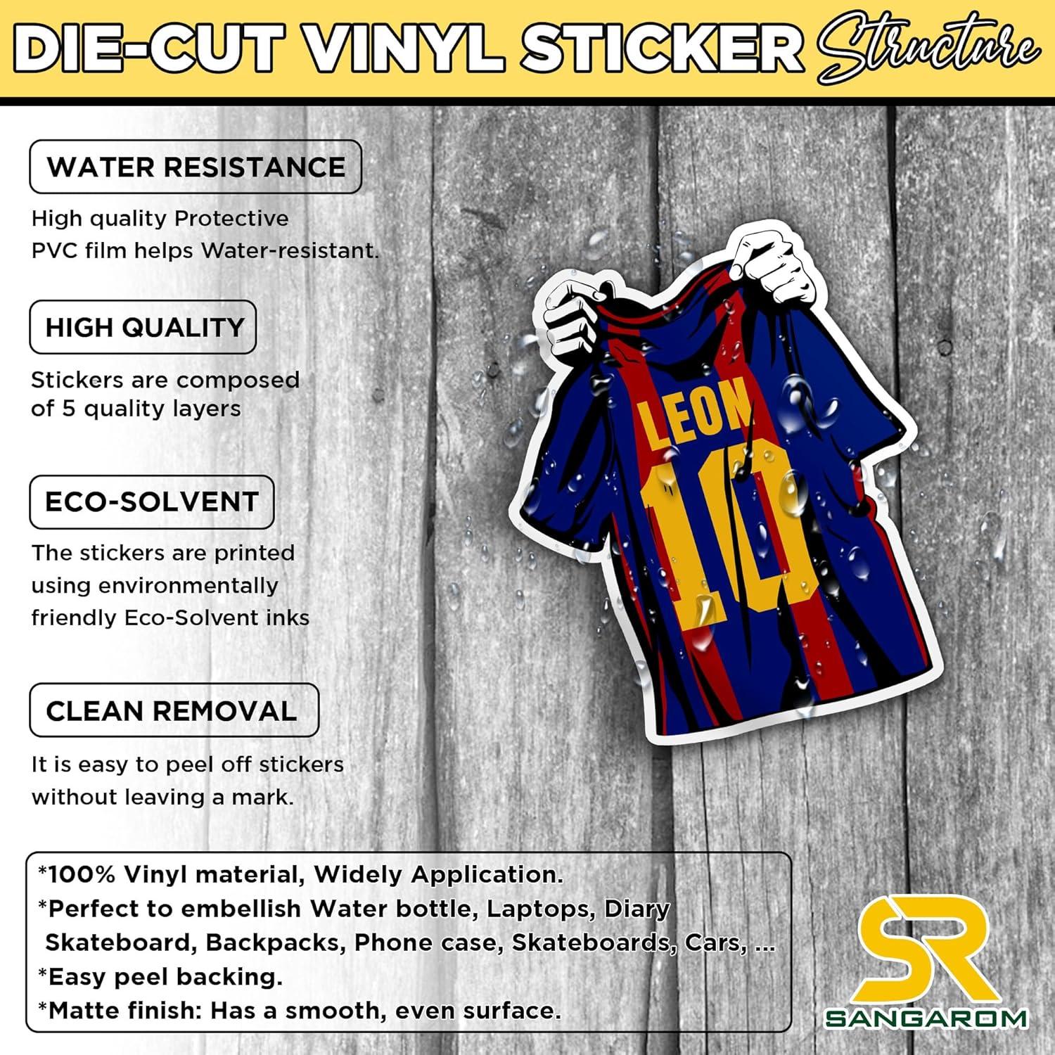 Calcomanías Personalizadas SANGAROM de Vinilo Impermeable 5-15 cm