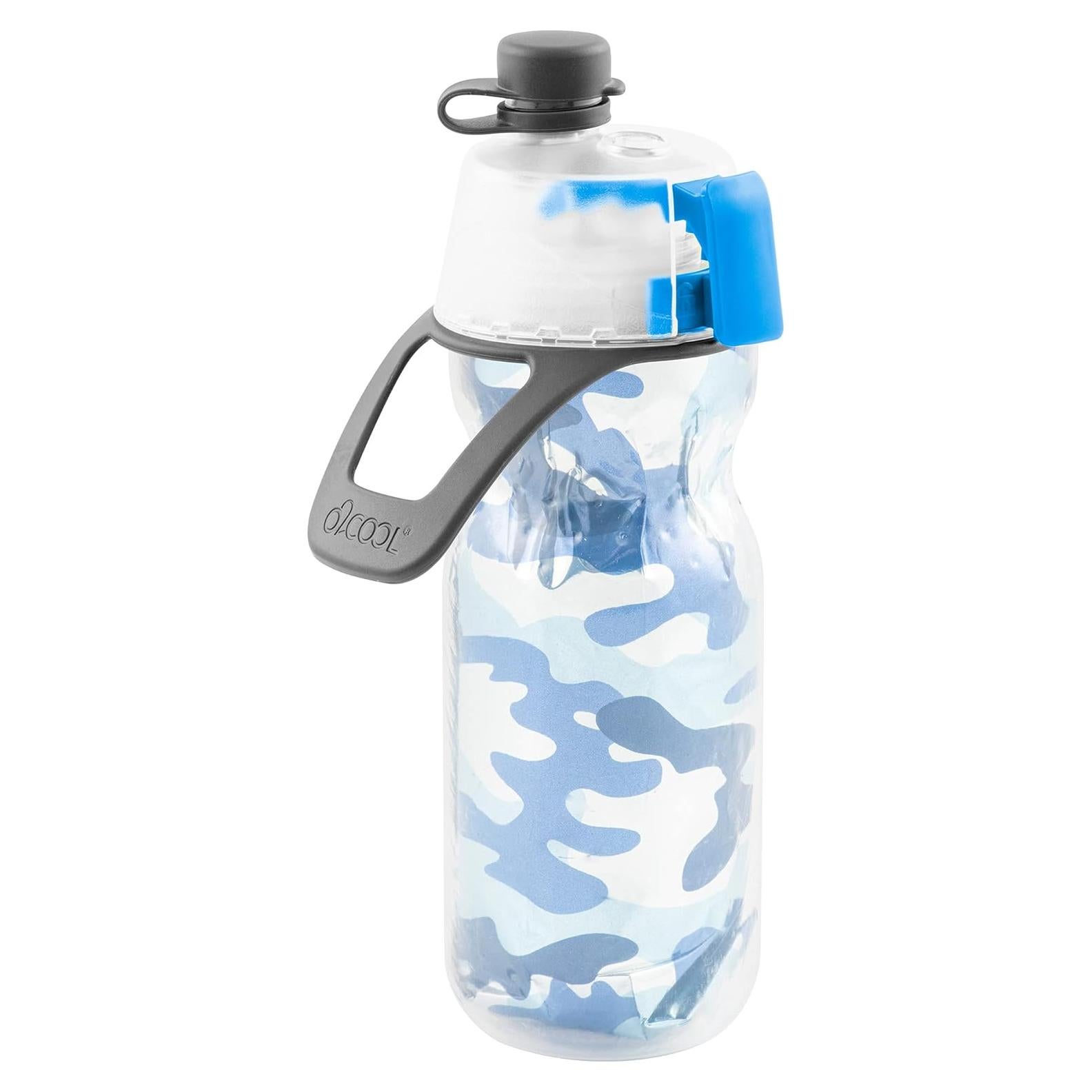 Botella de Agua O2COOL Kids Mist N Sip 0.35 L Camo Azul