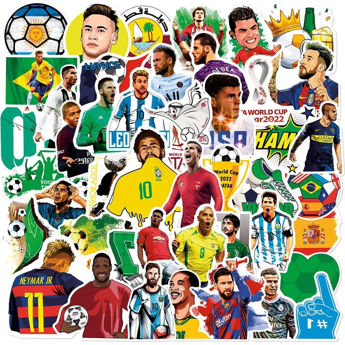 150 Stickers de Fútbol Homiego - Vinilo Impermeable para Hydroflask