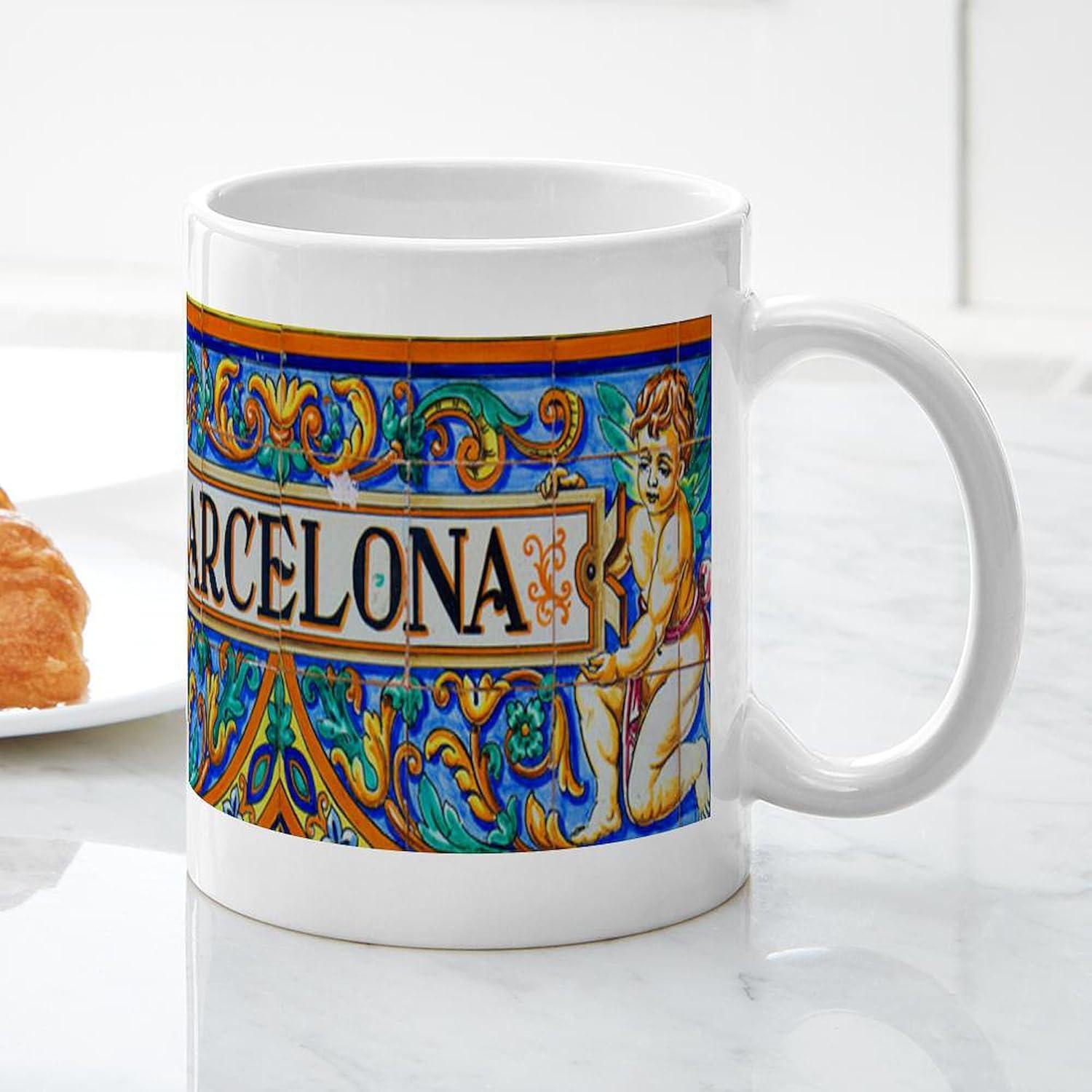Taza de Cerámica CafePress Mosaica de Barcelona 325 ml