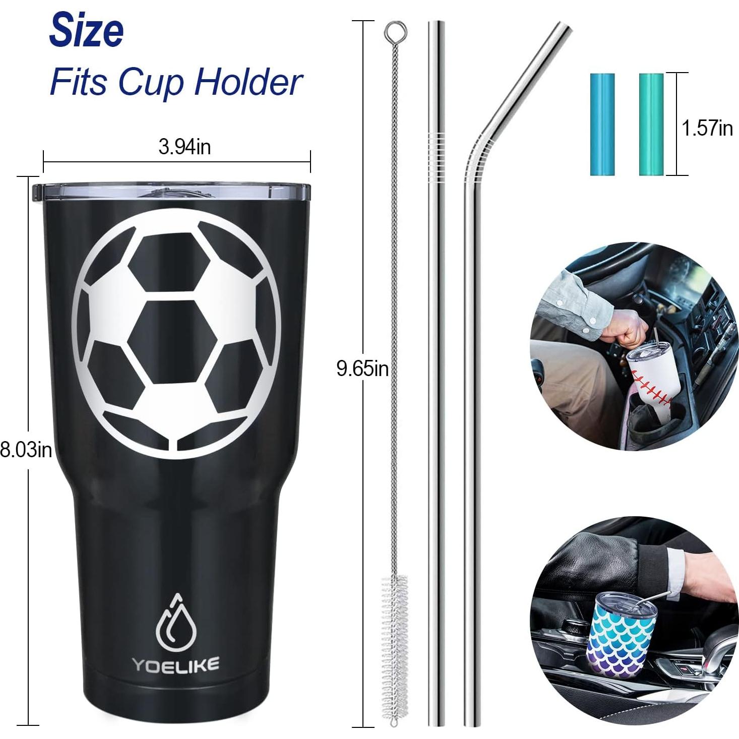 Taza de viaje Yoelike 30 oz acero inoxidable a prueba de fugas