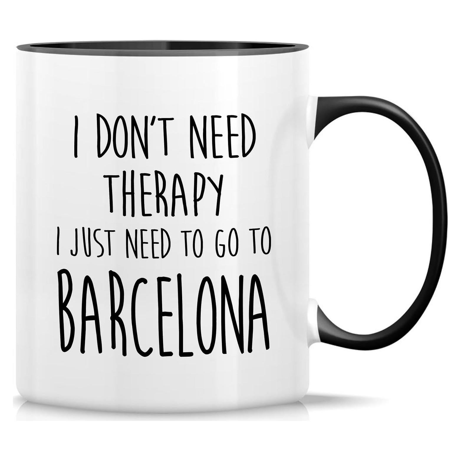 Taza de Cerámica Divertida Retreez 11 Oz para Amantes de Barcelona