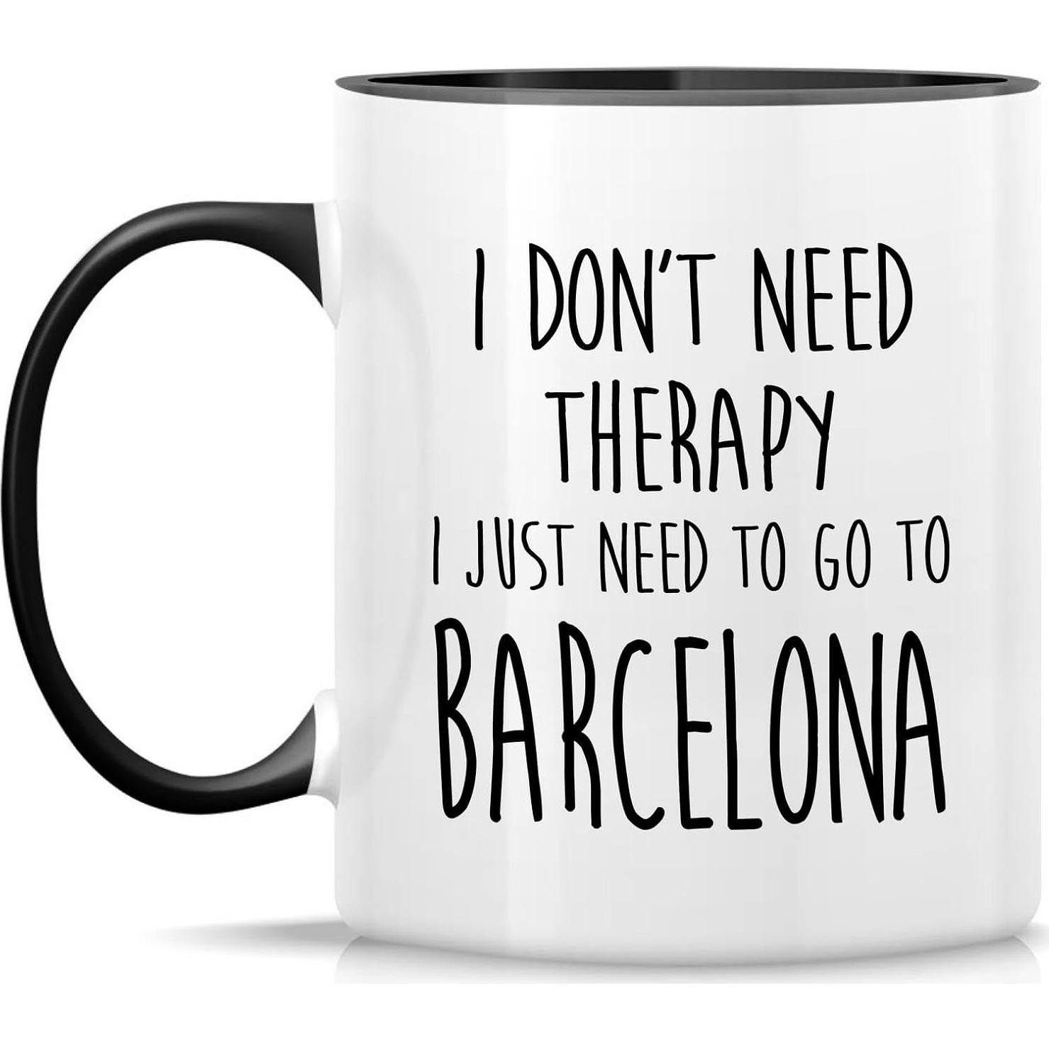 Taza de Cerámica Divertida Retreez 11 Oz para Amantes de Barcelona