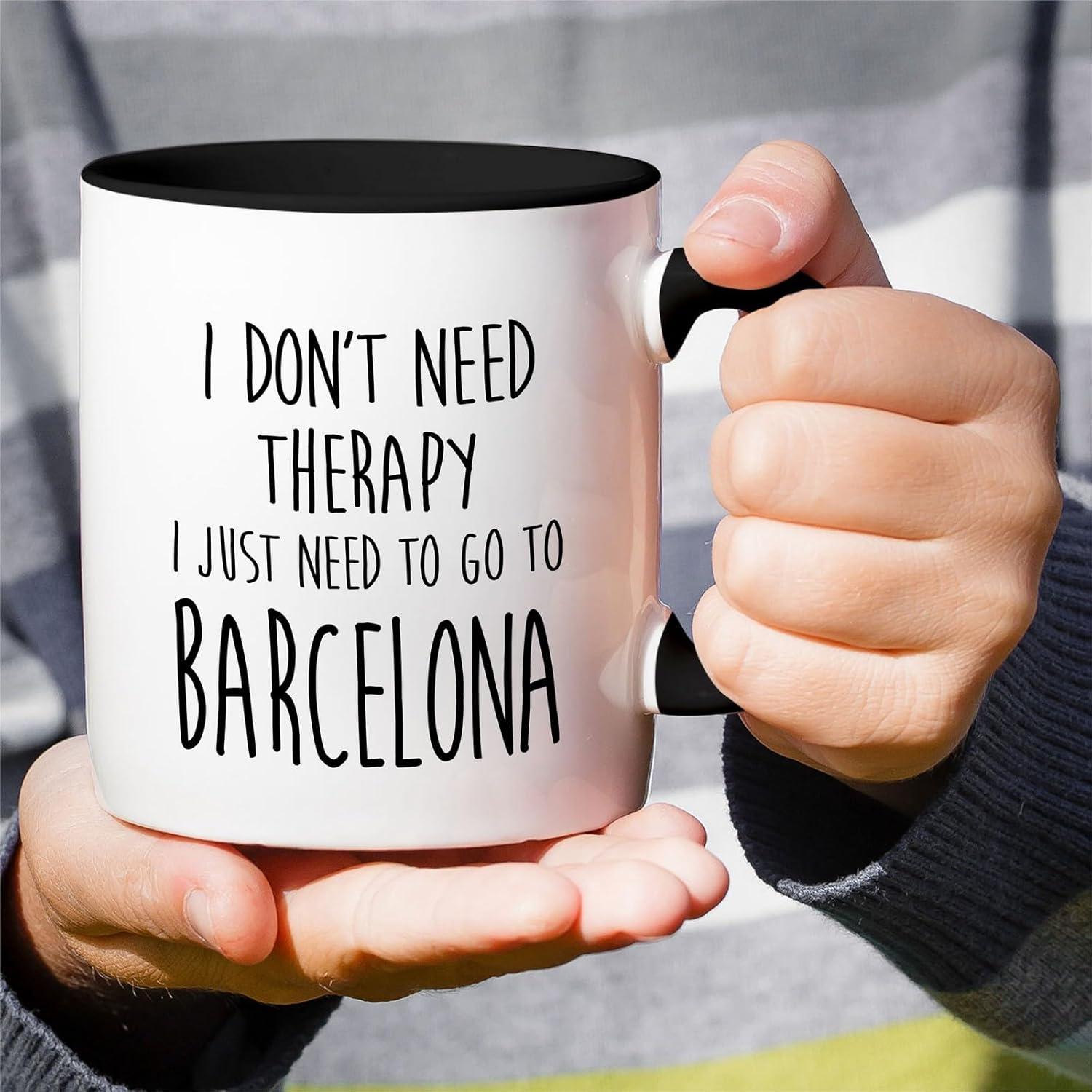Taza de Cerámica Divertida Retreez 11 Oz para Amantes de Barcelona