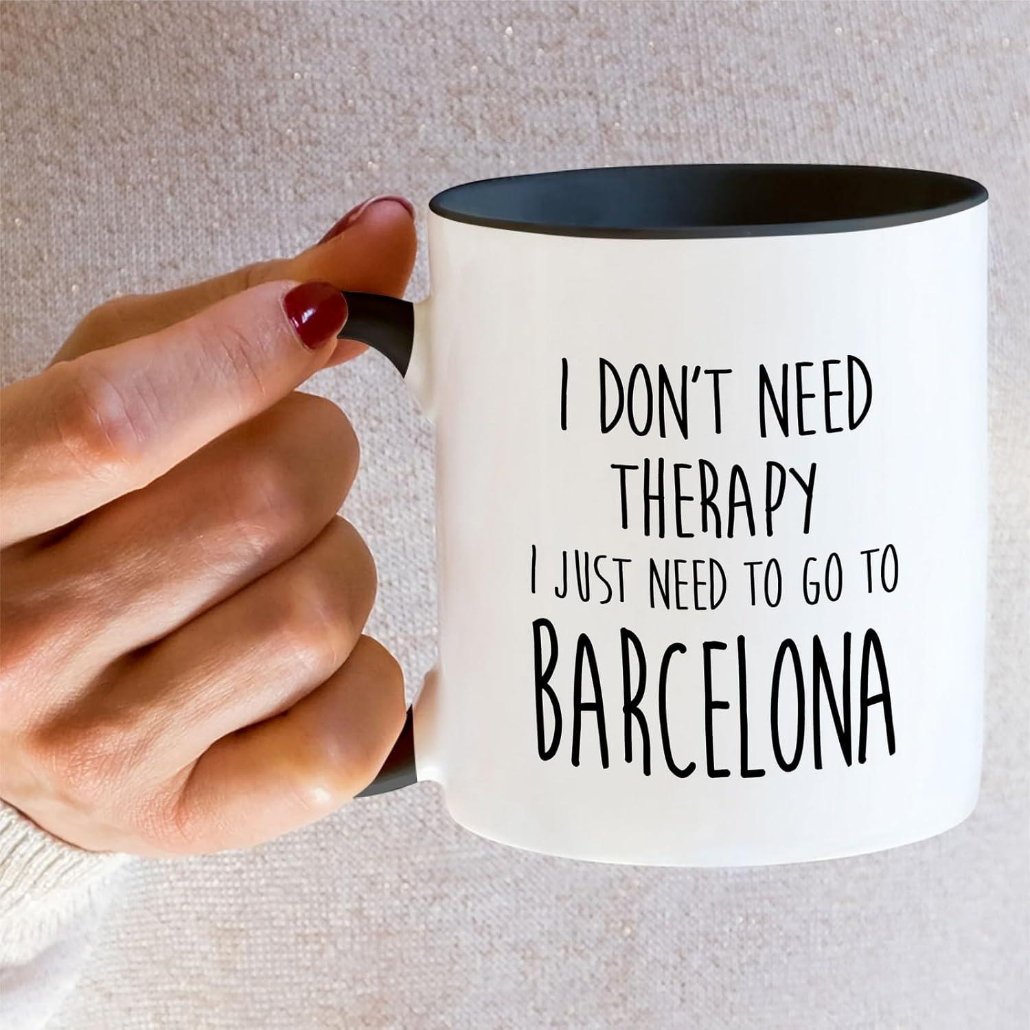 Taza de Cerámica Divertida Retreez 11 Oz para Amantes de Barcelona