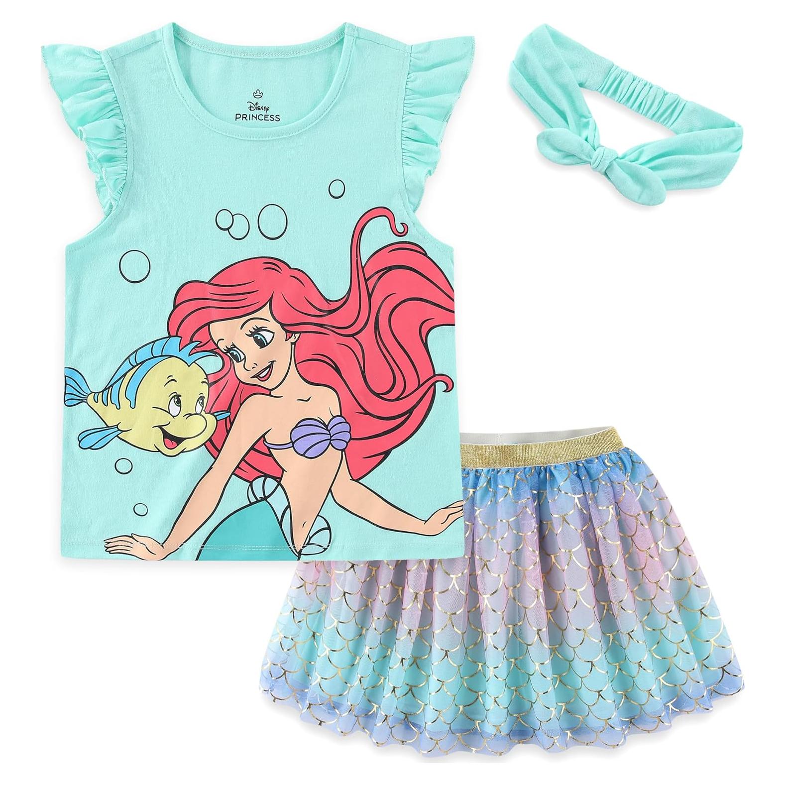 Conjunto camiseta y falda de tul Disney Frozen para niñas