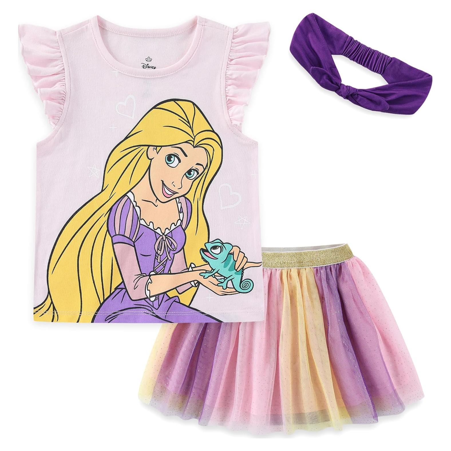 Conjunto camiseta y falda de tul Disney Frozen para niñas