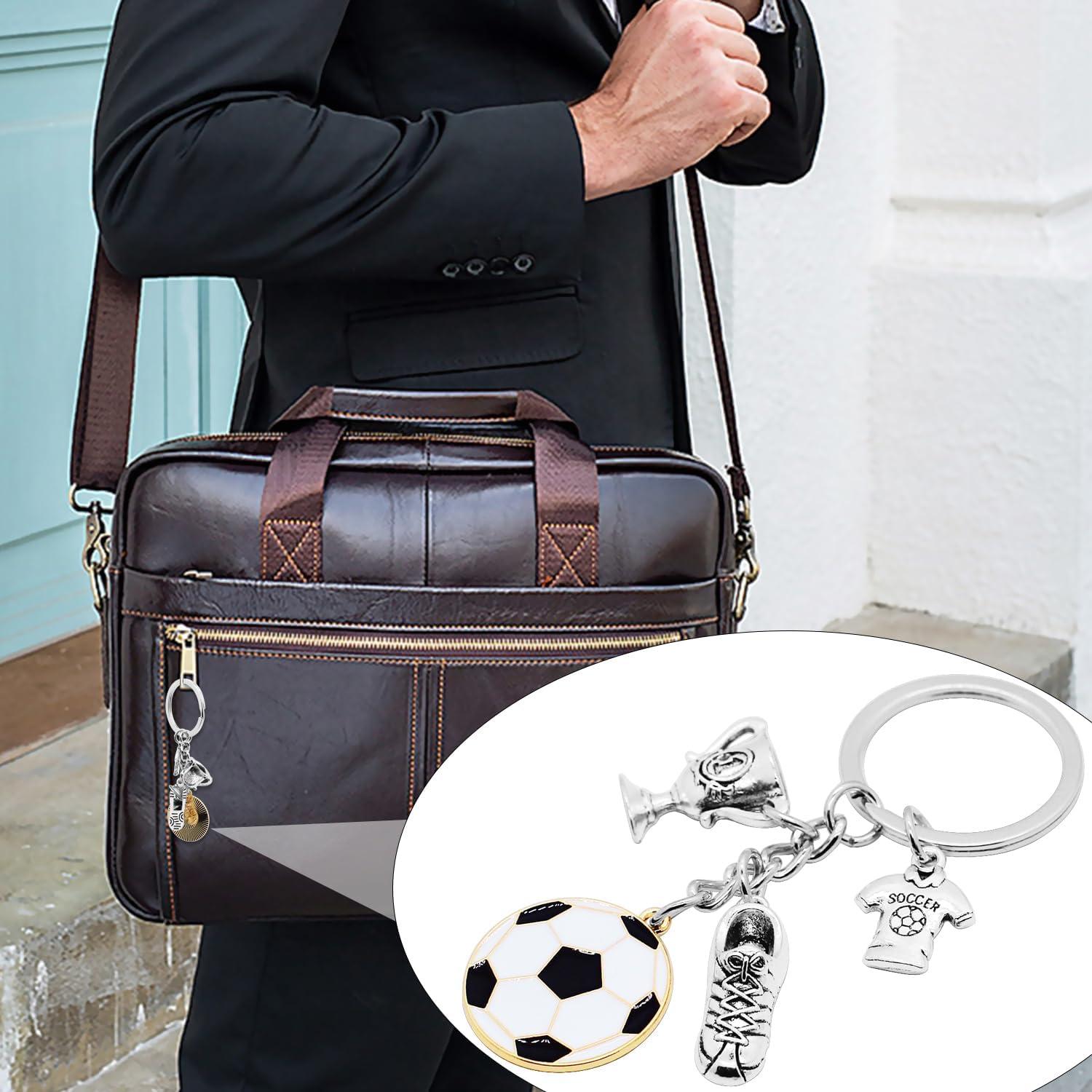 Llavero de Fútbol 6 Piezas Aleación Plata y Dorado