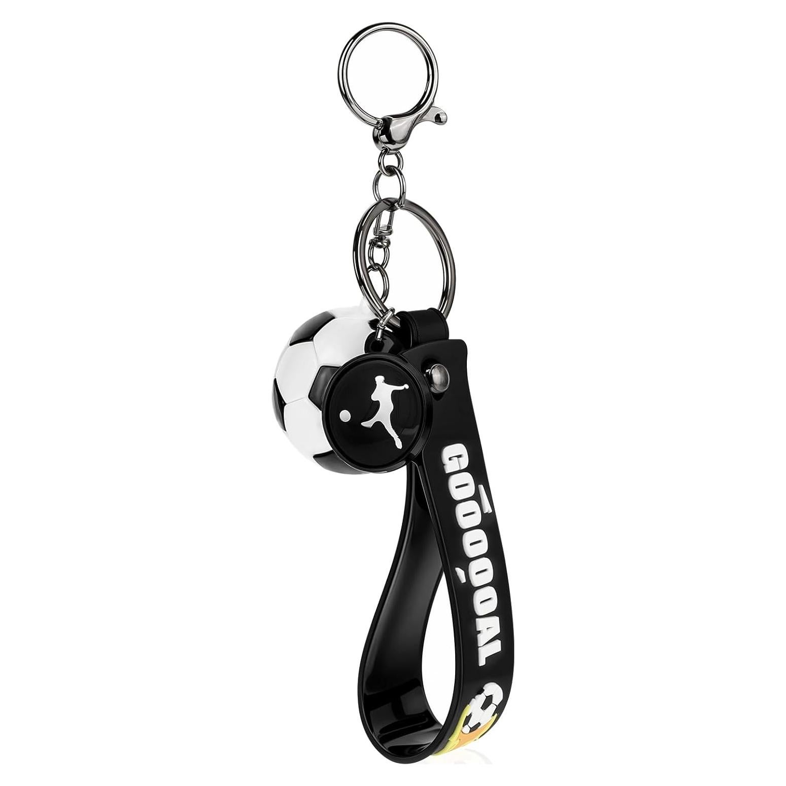 Llavero de Fútbol Salbsever 3.8 cm Negro Decorativo